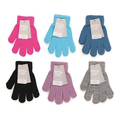 Kids Girls Boys 6 Pack Thermal Magic Soft Winter Gloves One Size Warm Mittens - Picture 4 of 4