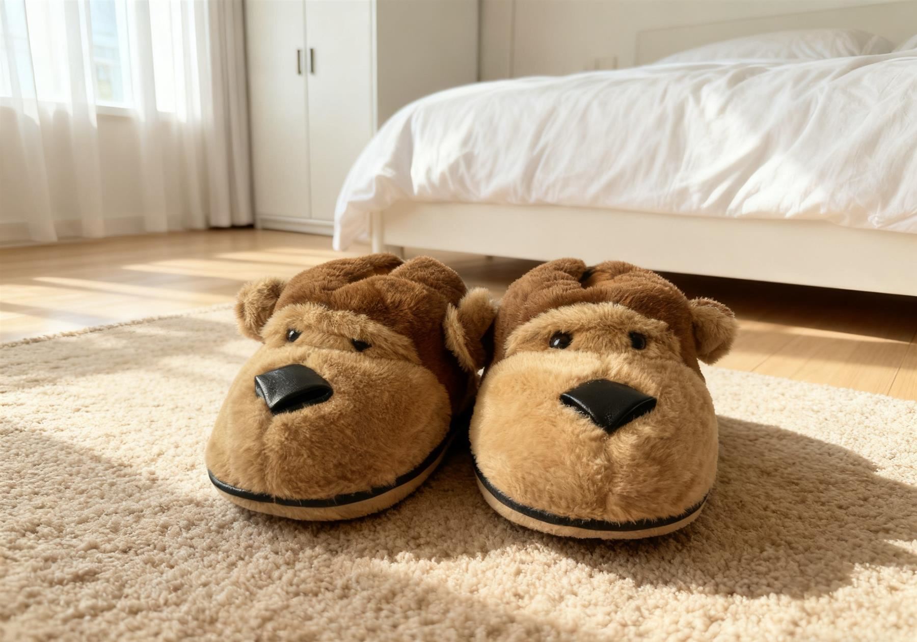 A2Z Niñas Niños Mujeres Hombres 3D Mono Animal Zapatillas Lindo Cara Interior Calzado - Imagen 4 de 8