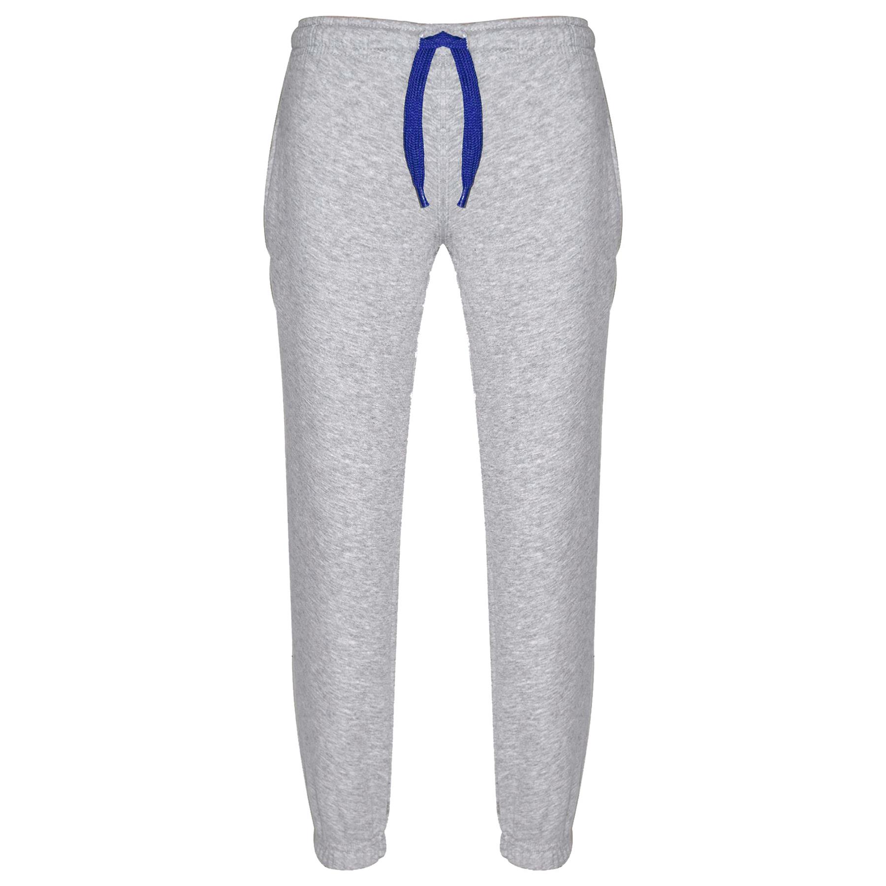 Kids Unisex Plain Tracksuit Contrast Hoodie with Joggers Sports Activewear Set - Picture 61 of 116
