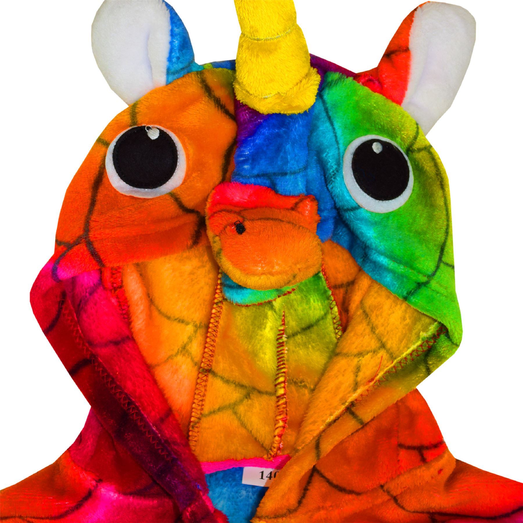 A2Z 4 Kids Super Soft 3D Animal Detail Dressing Gown Nightwear Hooded Robe 2-1 - Picture 114 of 154