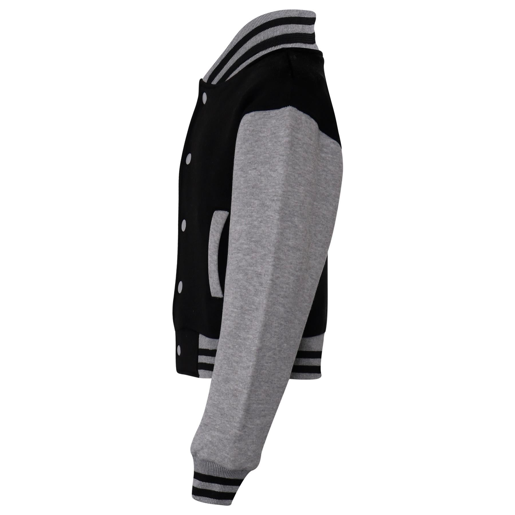 Kids B.B Plain Jacket Varsity Style Long Sleeve Coat Girls Boys Age 2-13 Years - Picture 19 of 106