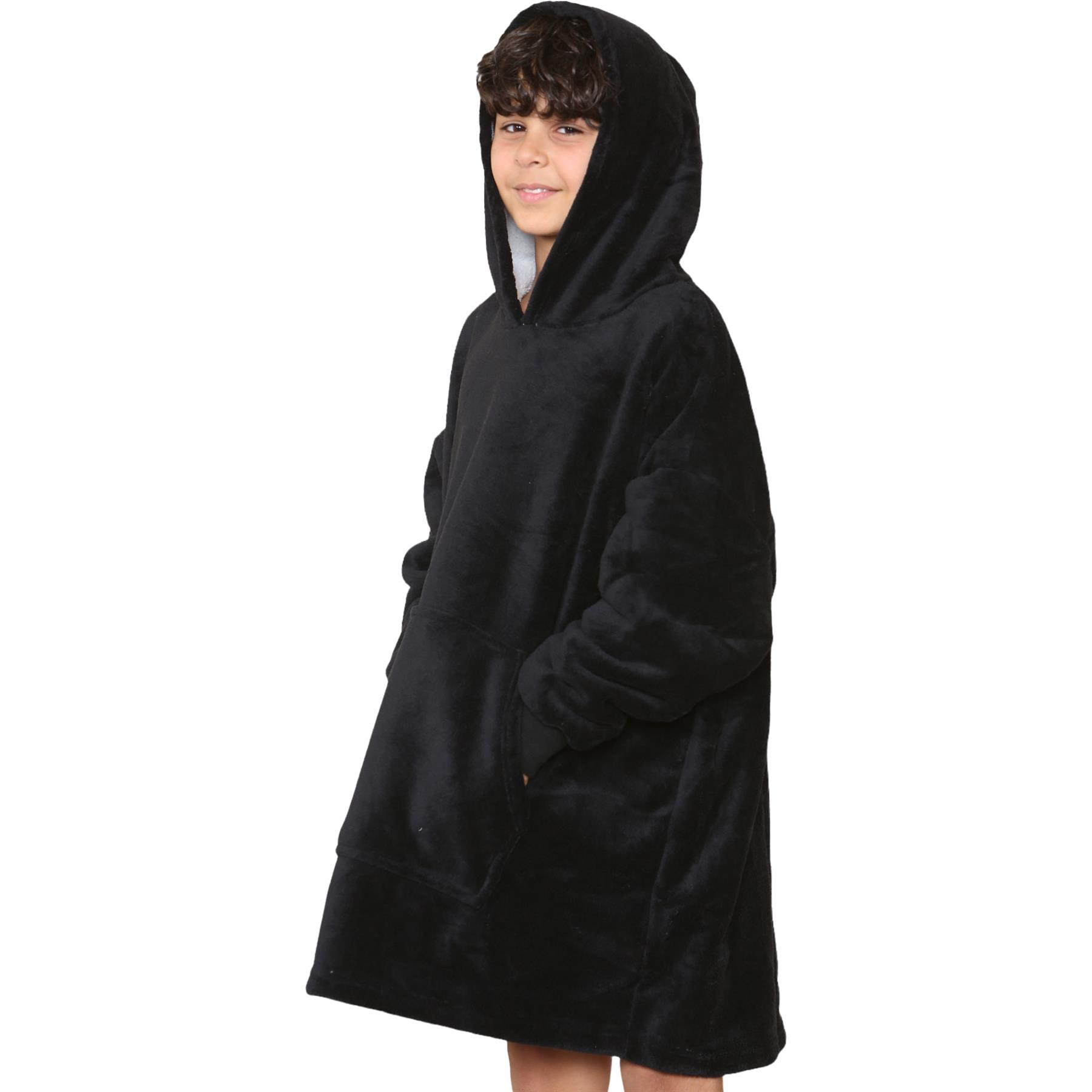 Kinder Mädchen Jungen Ultra Soft Oversized Hoodie Kuschel Plüsch Sherpa Fleece Futter - Bild 7 von 63