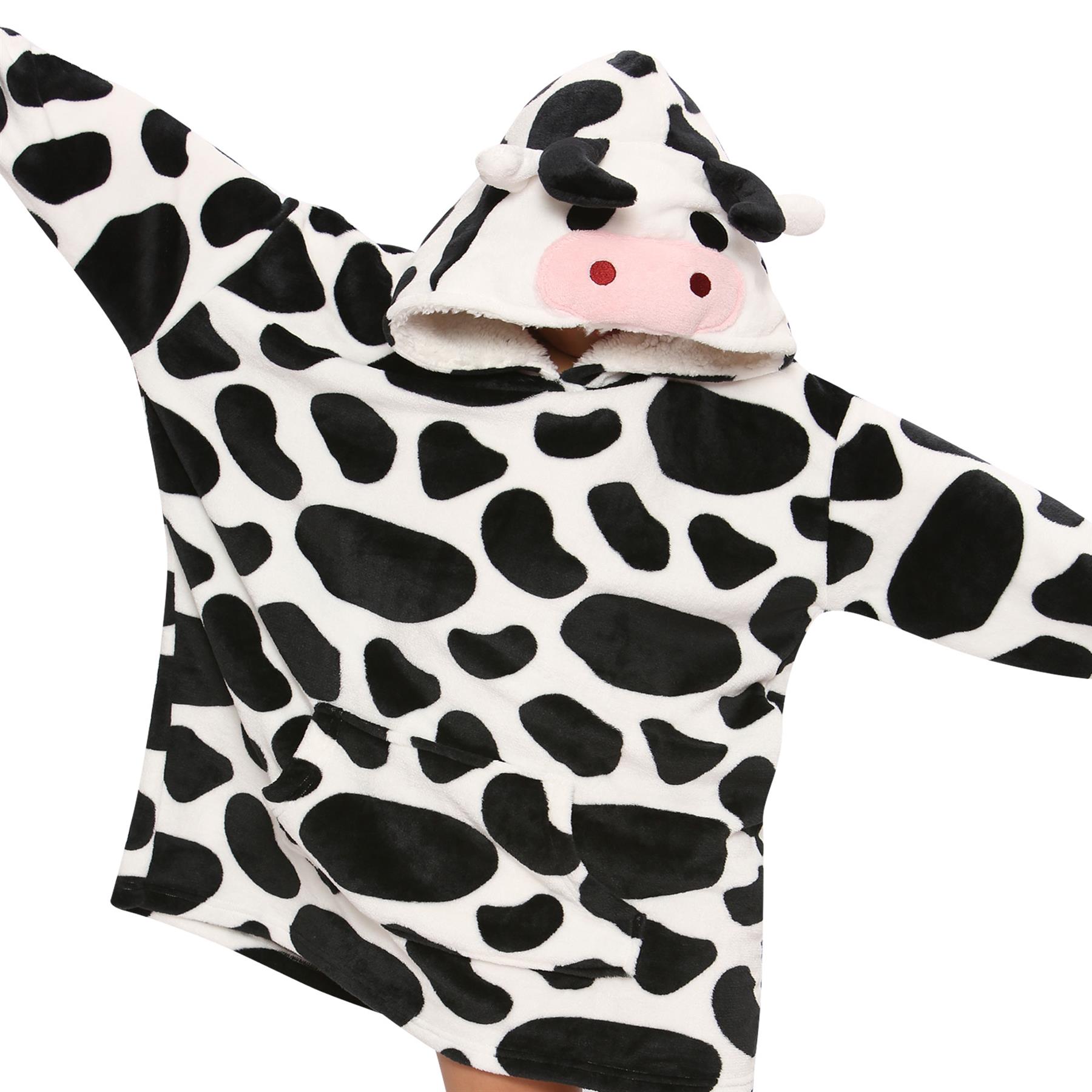 Unisex Hombres Damas Sudadera con Capucha de Gran Tamaño Animal Acurrucarse Manta Súper Suave Cálida Vellón - Imagen 32 de 104