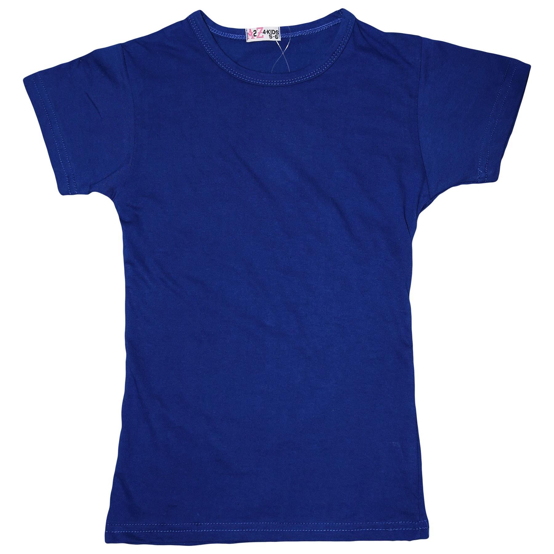 Kids Girls T Shirts Designer 100 Cotton Plain School TShirt Top New Age 313Yr eBay