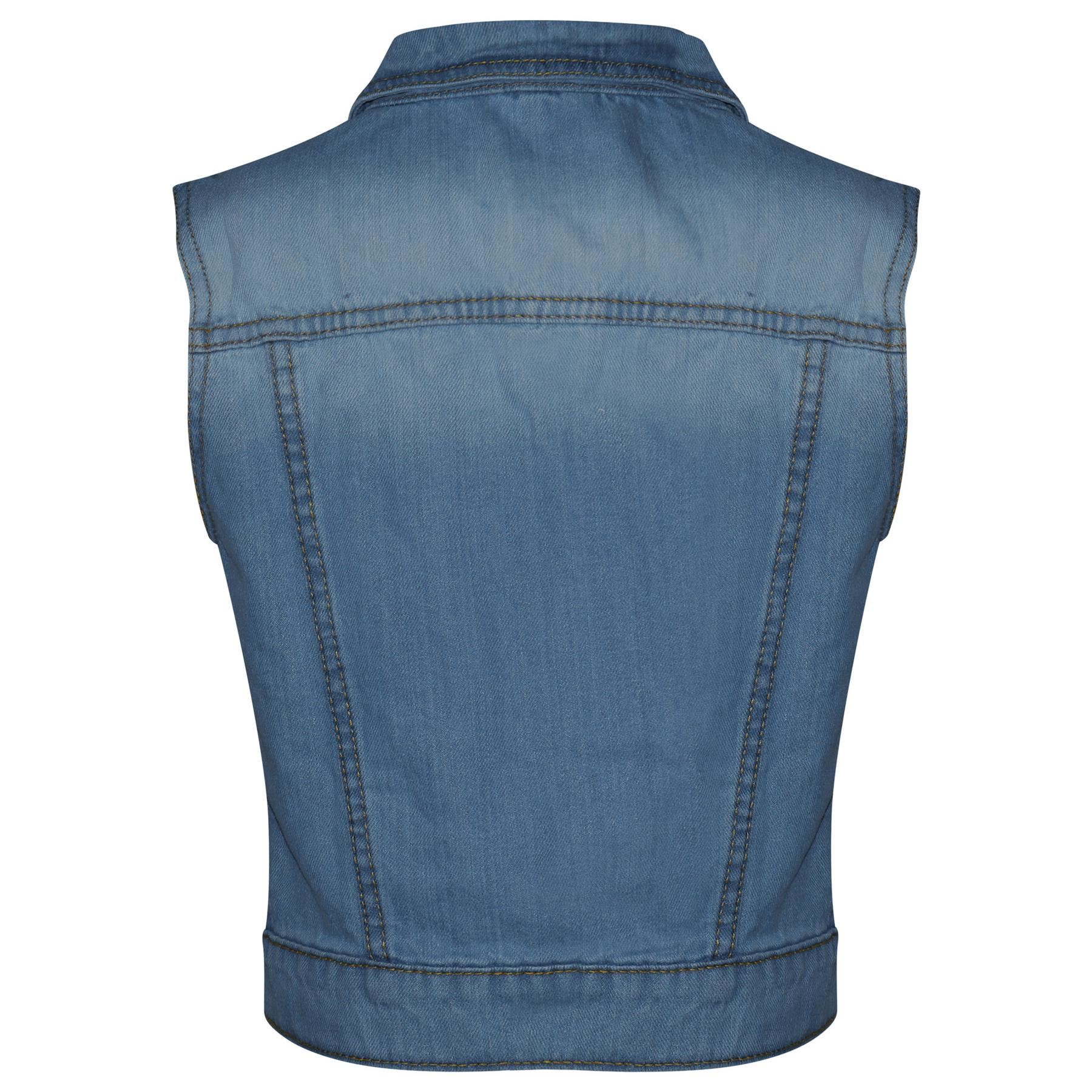 girls denim gilet