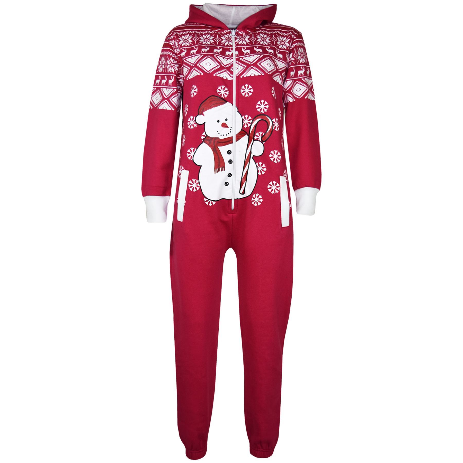 Kids Girls Boys Novelty Christmas Santa Reindeer A2Z Onesie One Piece Jumpsuit - Picture 47 of 58