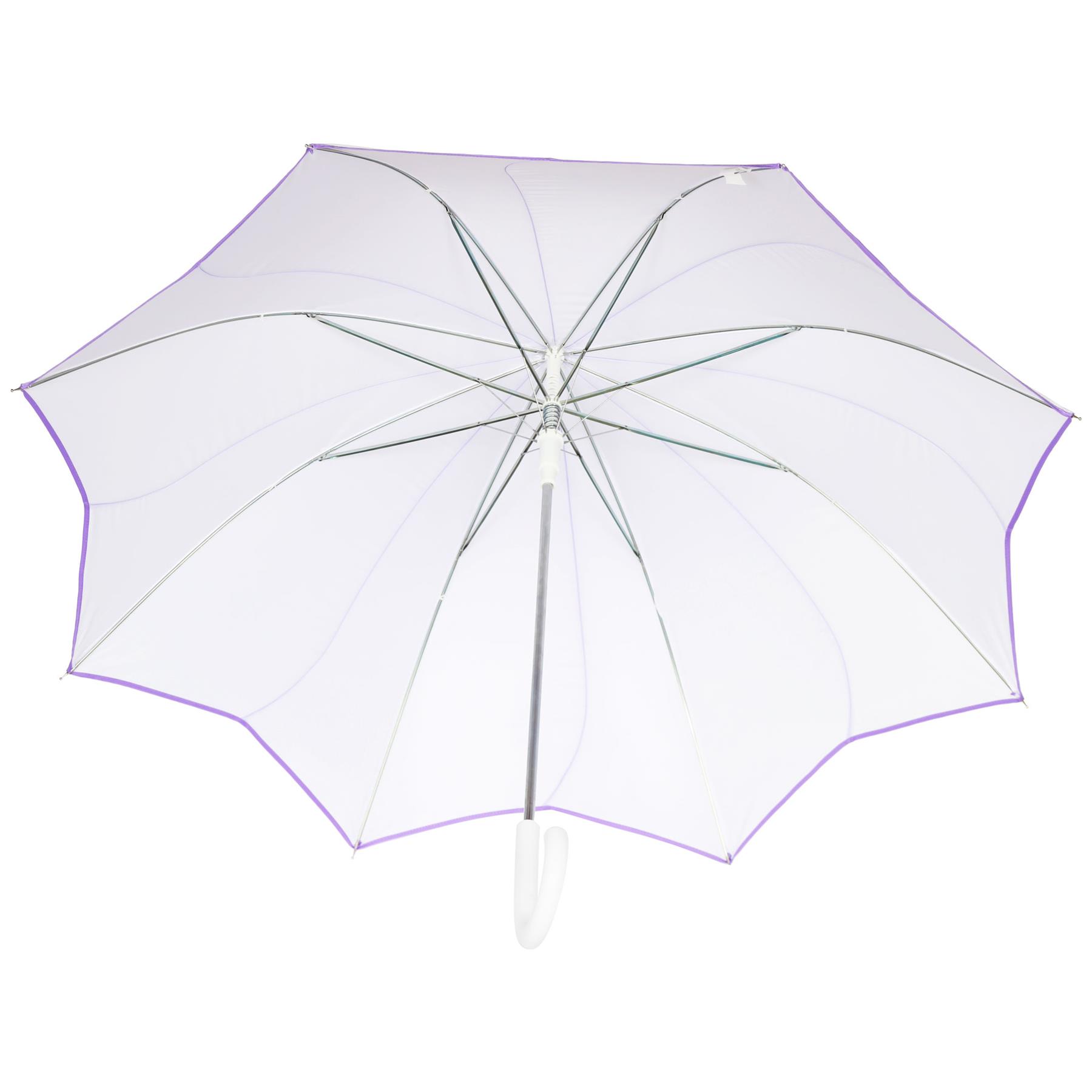 A2Z Wedding Umbrella 46" Auto Open Dome Canopy Dual Flower Piping Bride Brolly - Picture 13 of 21
