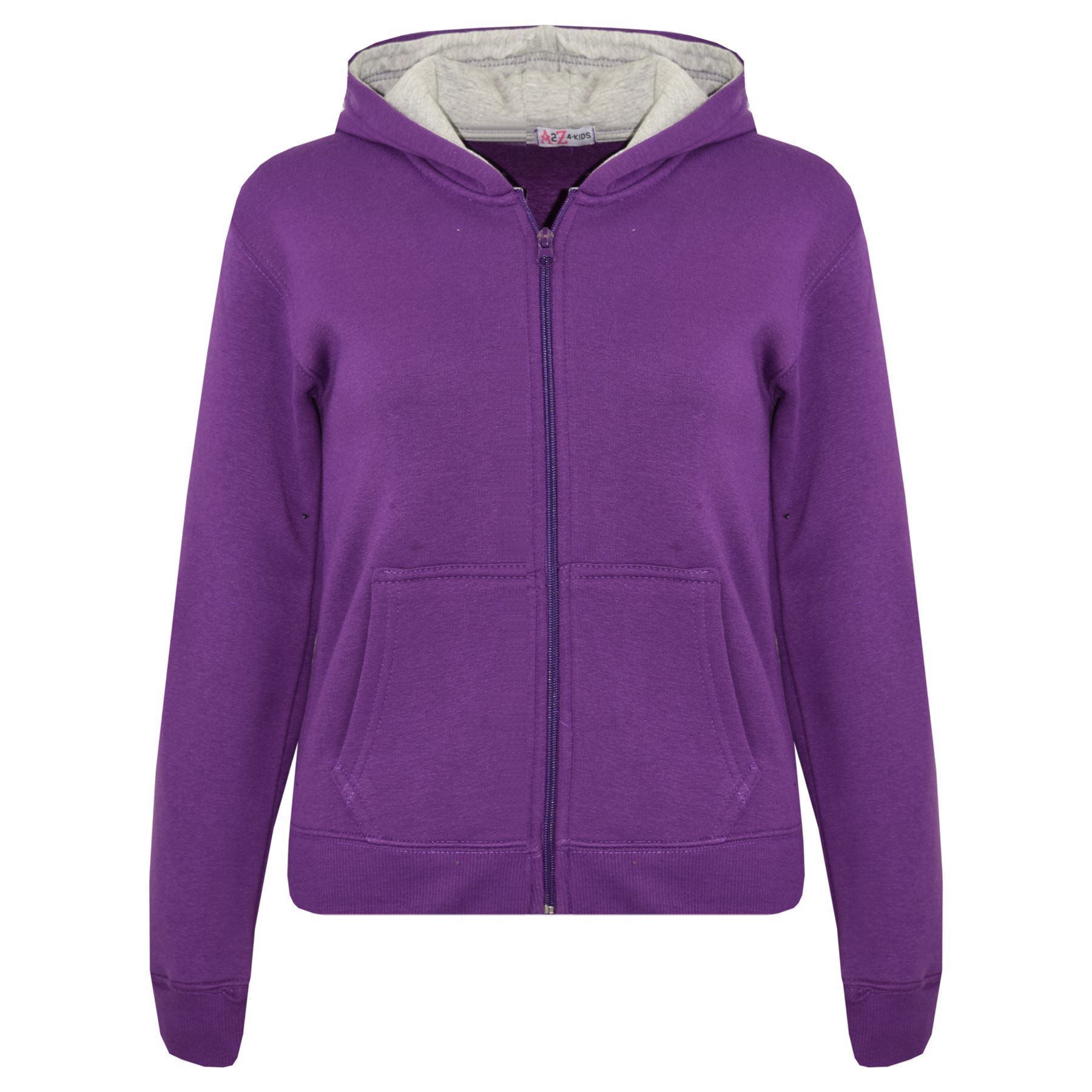 Kids Unisex Plain Tracksuit Contrast Hoodie with Joggers Sports Activewear Set - Picture 96 of 116