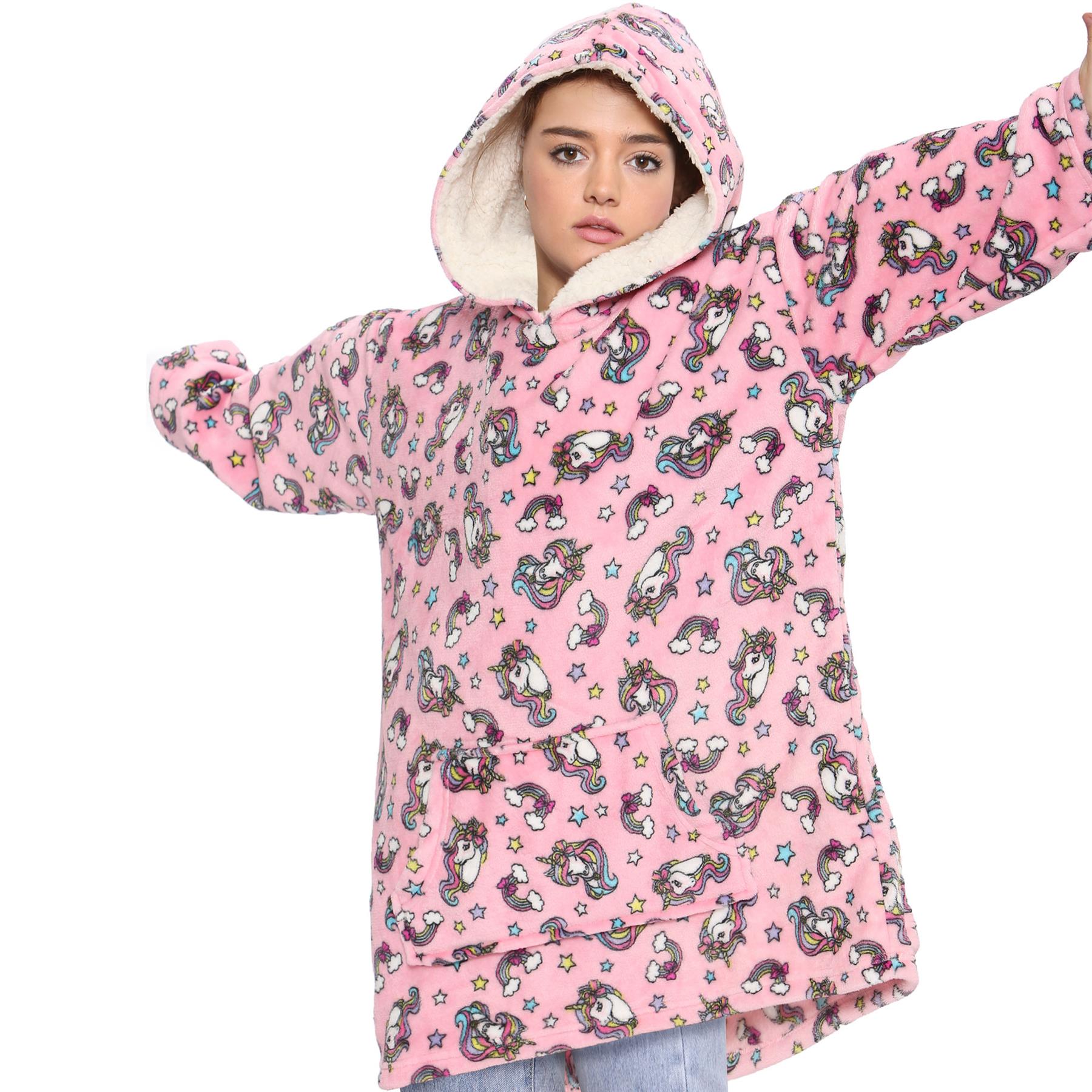 Unisex Men's Ladies Oversized Hoodie World Book Day Snuggle Super Soft Blanket - Picture 120 of 123