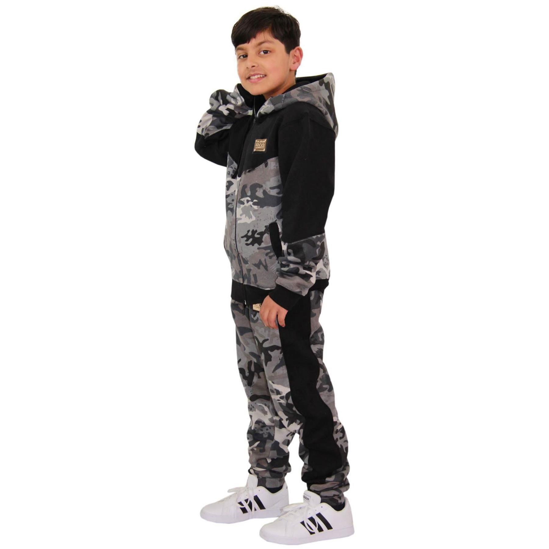 Boys Girls Tracksuit Fleece Hoodie Top Joggers Bottom Suit Set Age 2-13 years - Picture 27 of 56