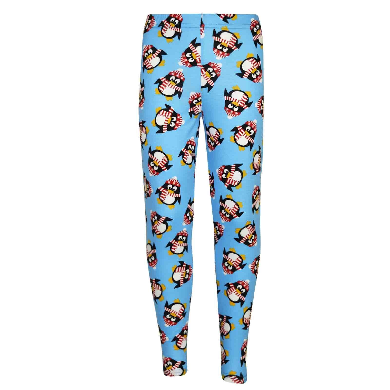 A2Z 4 Kids Girls Christmas Santa Xmas Legging Swing Dress Children Age 1-13 Yrs - Picture 20 of 38