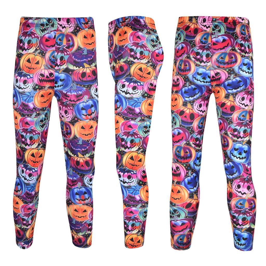 Niñas Halloween Leggings Telaraña Estampado Calavera Leggings Disfraz Elegante 3-13 Años - Imagen 28 de 43