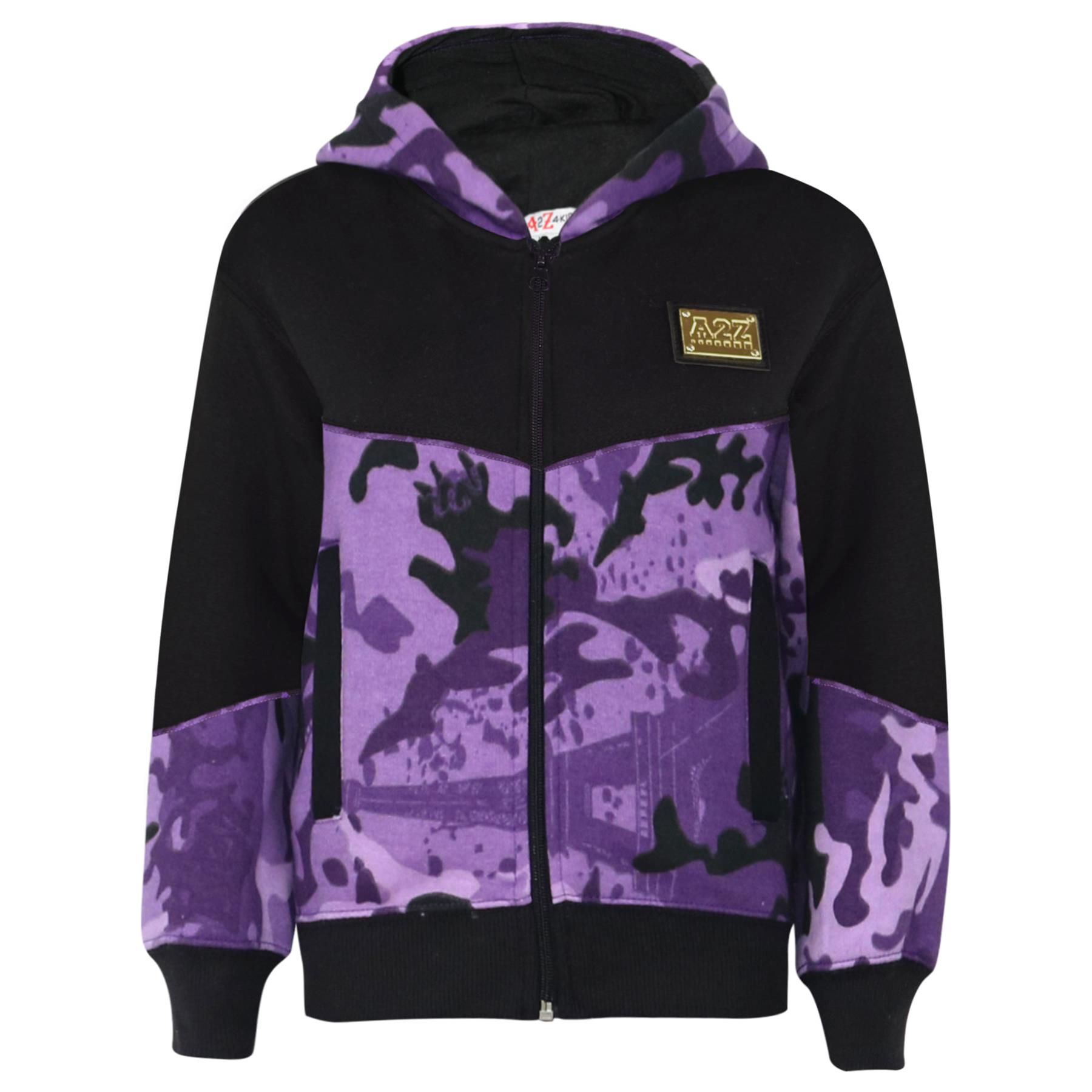 Boys Girls Tracksuit Fleece Hoodie Top Joggers Bottom Suit Set Age 2-13 years - Picture 19 of 56