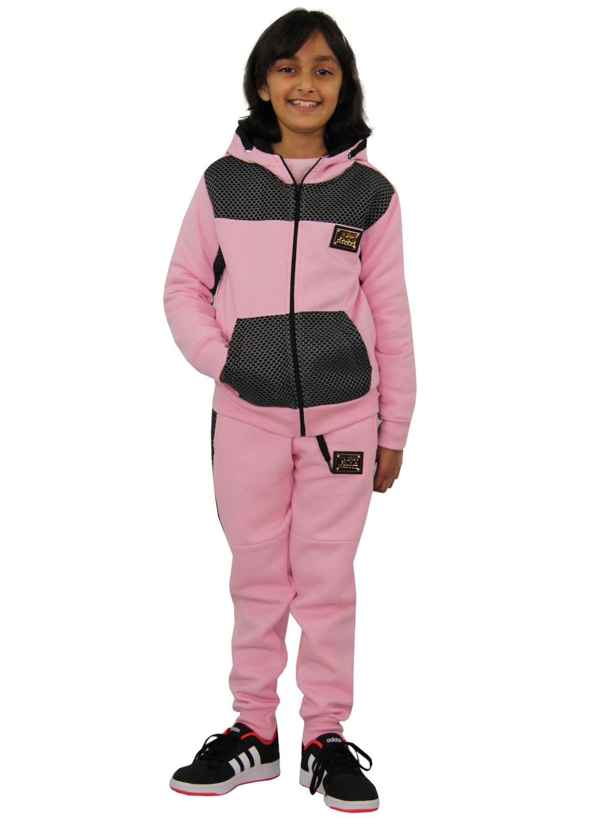 Kids Tracksuit Boys Girls Designer's Zipped Top & Bottom Jogging Suit 7