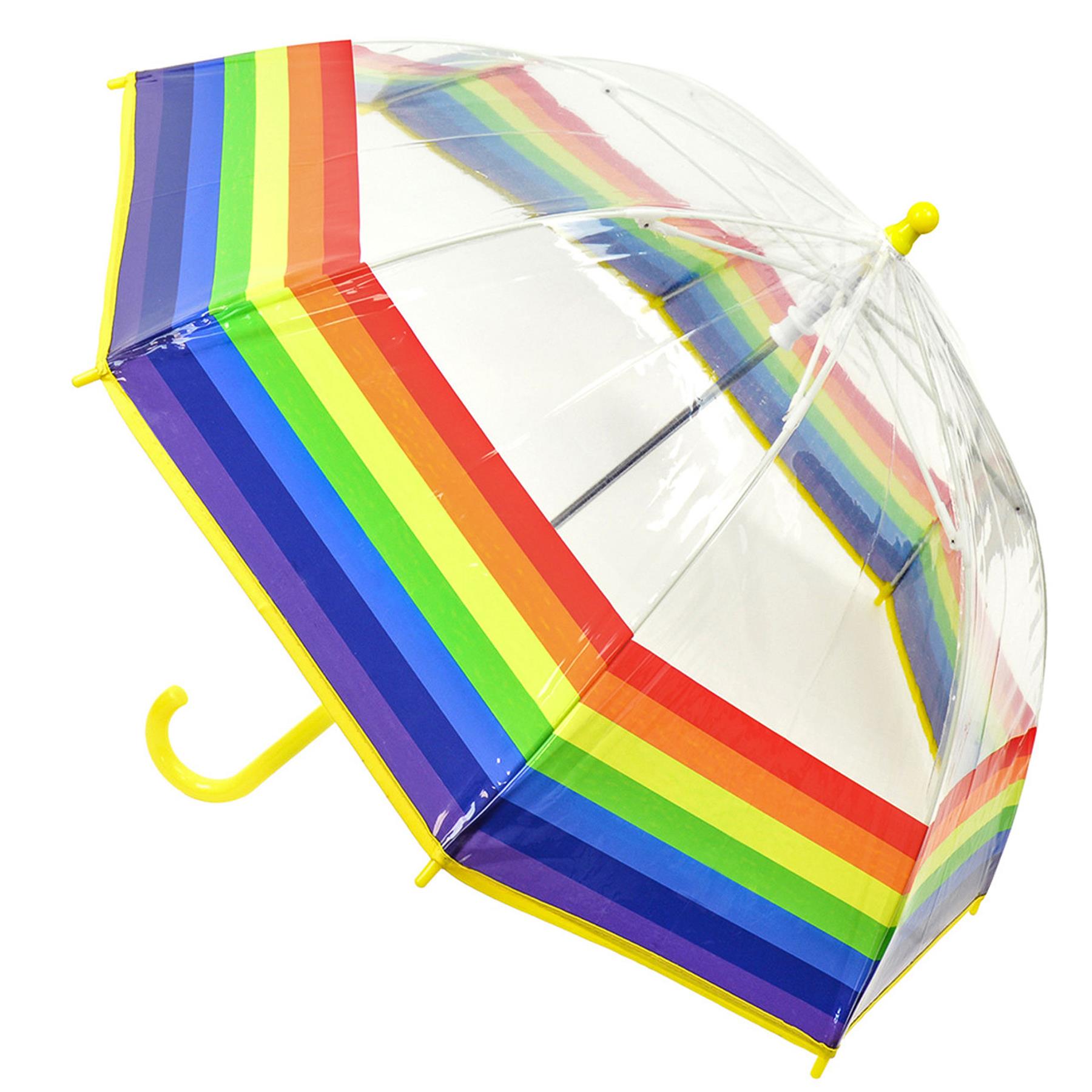 A2Z Kids POE Clear Dome Umbrella Wind and Rain Resistant Outdoor Travel Brolly - Picture 44 of 57