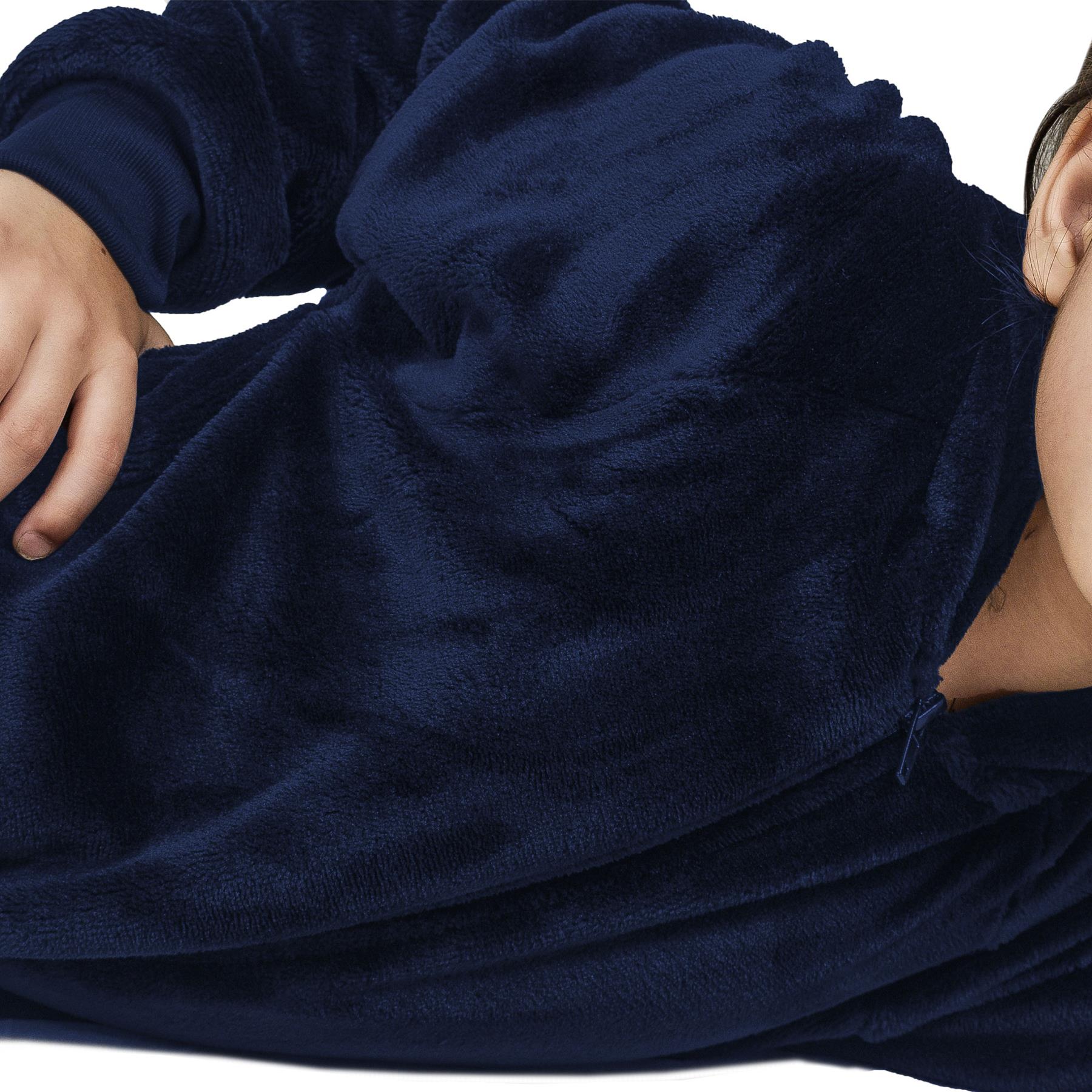 Kids Girls Boys Plain Fleece A2Z Onesie One Piece Hooded All In One Jumpsuit - Picture 21 of 27