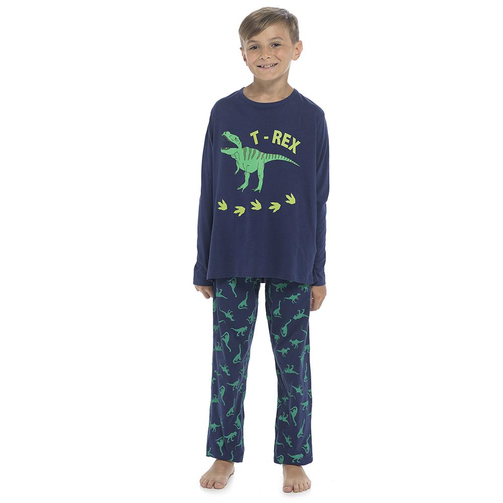 Kids Boys T Rex Pyjamas Children 2 Piece Comfortable Loungewear PJS Set 3-12 Yr - Picture 2 of 3