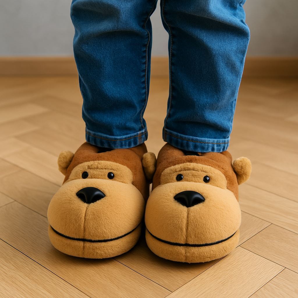 A2Z Niñas Niños Mujeres Hombres 3D Mono Animal Zapatillas Lindo Cara Interior Calzado - Imagen 3 de 8