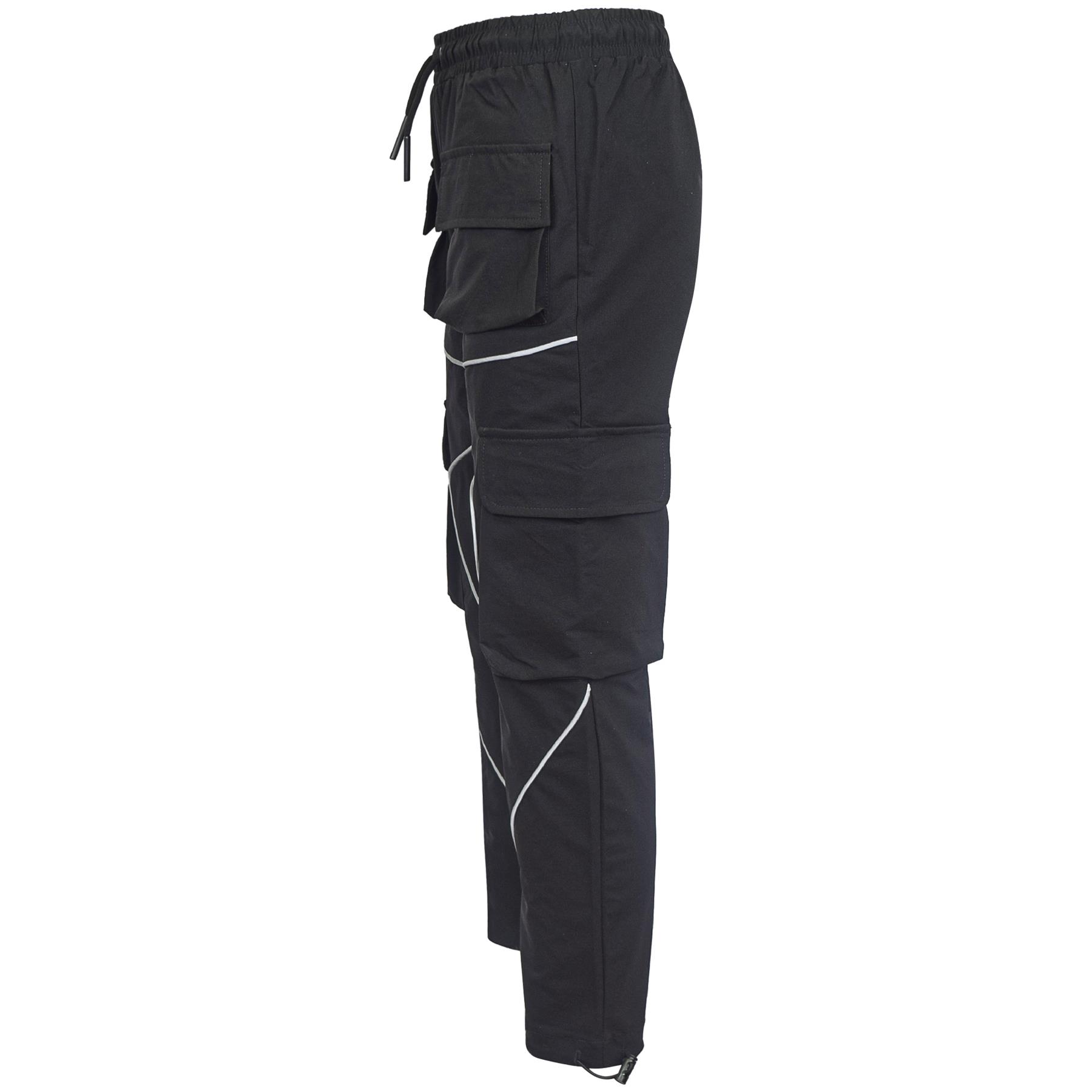 Kids Girls Cargo Trousers Elasticated Waist Straight Fit Joggers Activewear Pant - Picture 5 of 11