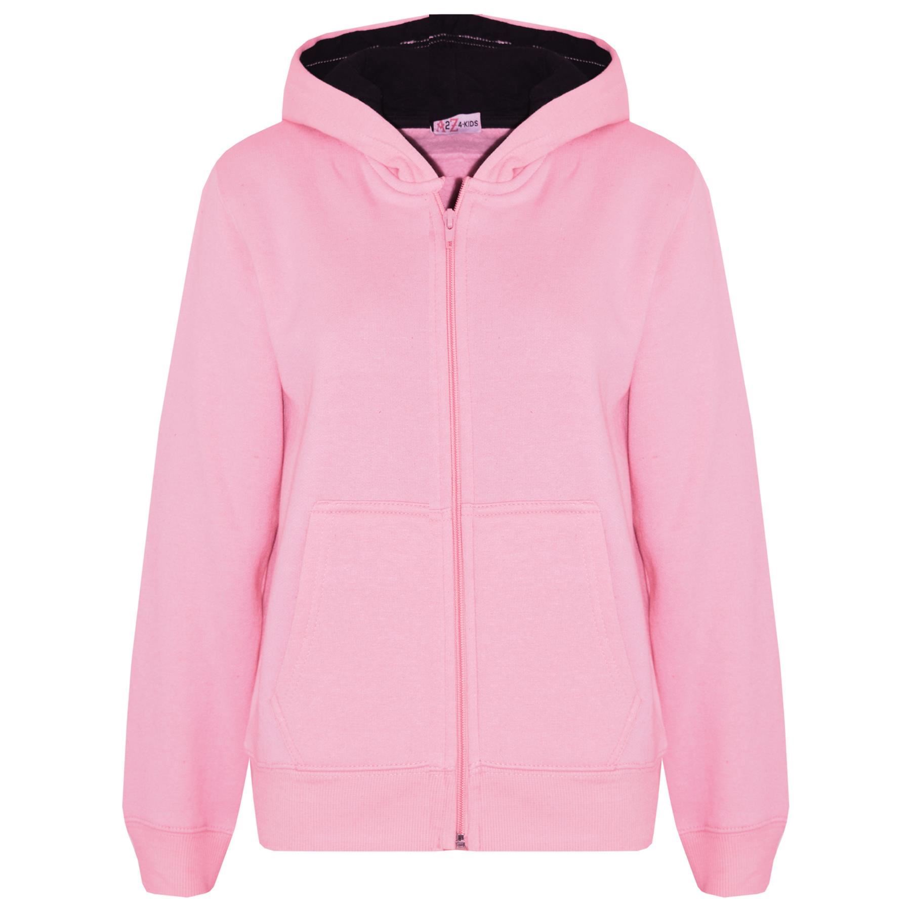 Kids Unisex Plain Tracksuit Contrast Hoodie with Joggers Sports Activewear Set - Picture 10 of 116
