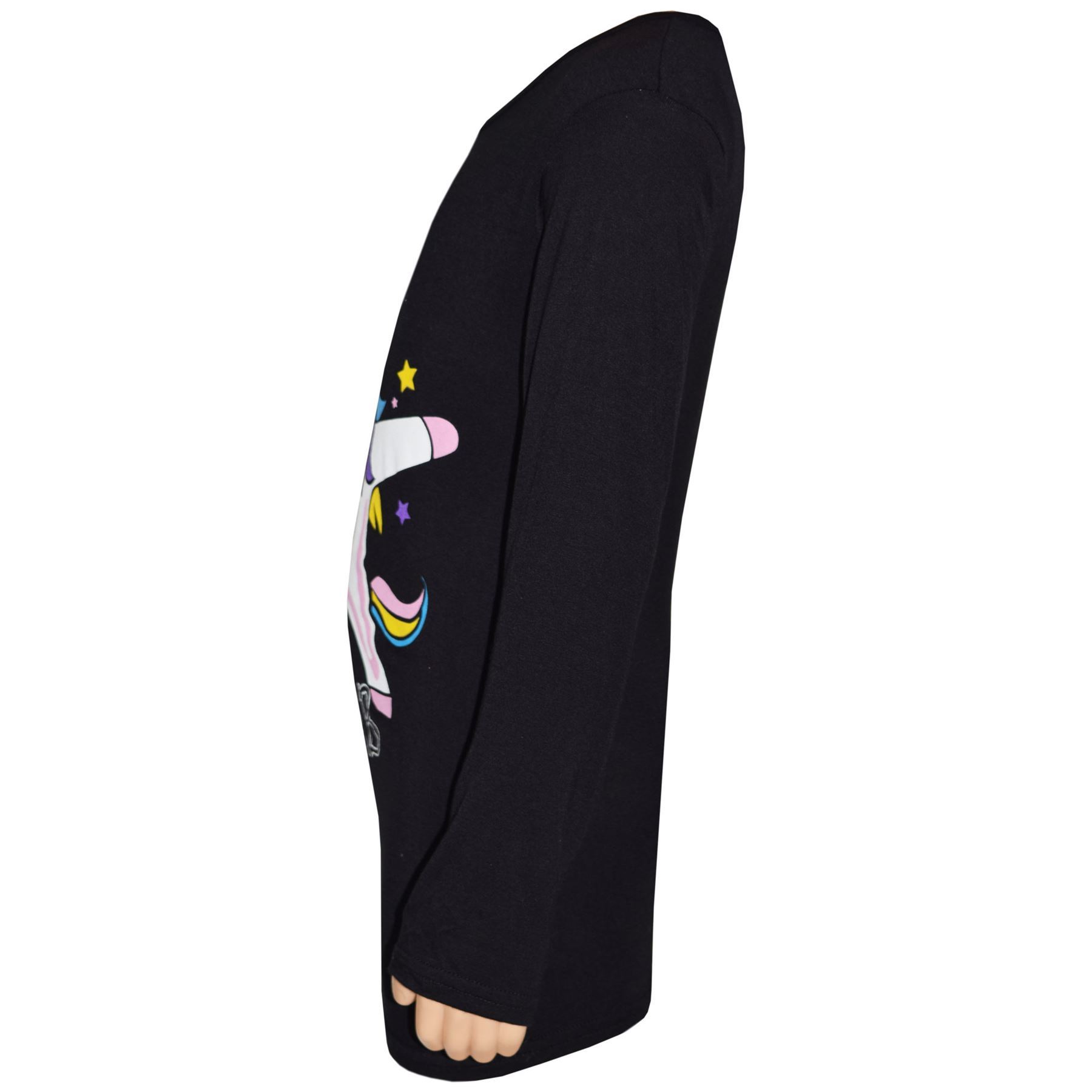 A2Z 4 Kids Girls Christmas Legging Lounge Wear Set - Black Viscose Outfit Age 7-13