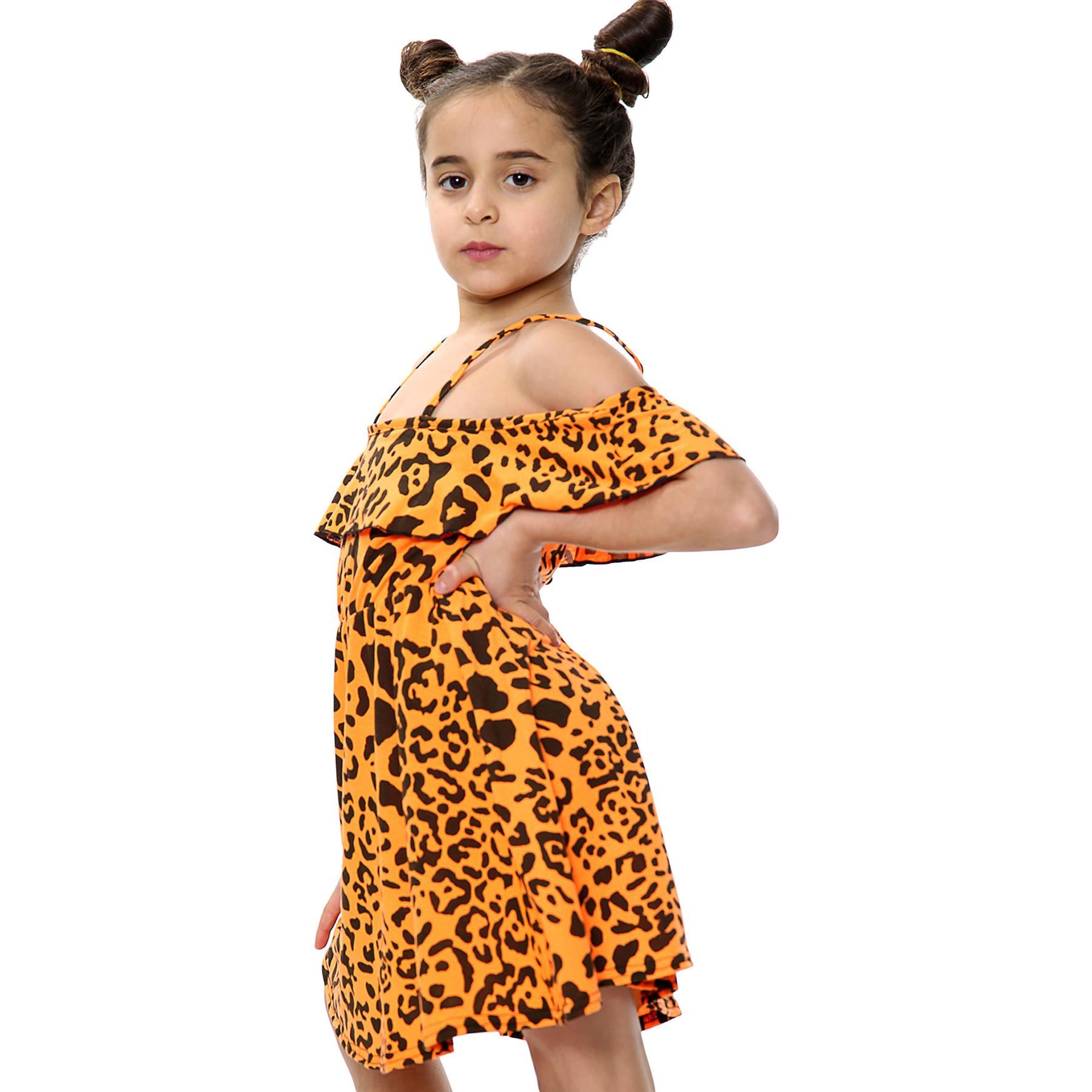 Girls Skater Dress Kids Plain Color Summer Party Off Shoulder Dresses 7-13 Yr - Picture 31 of 111