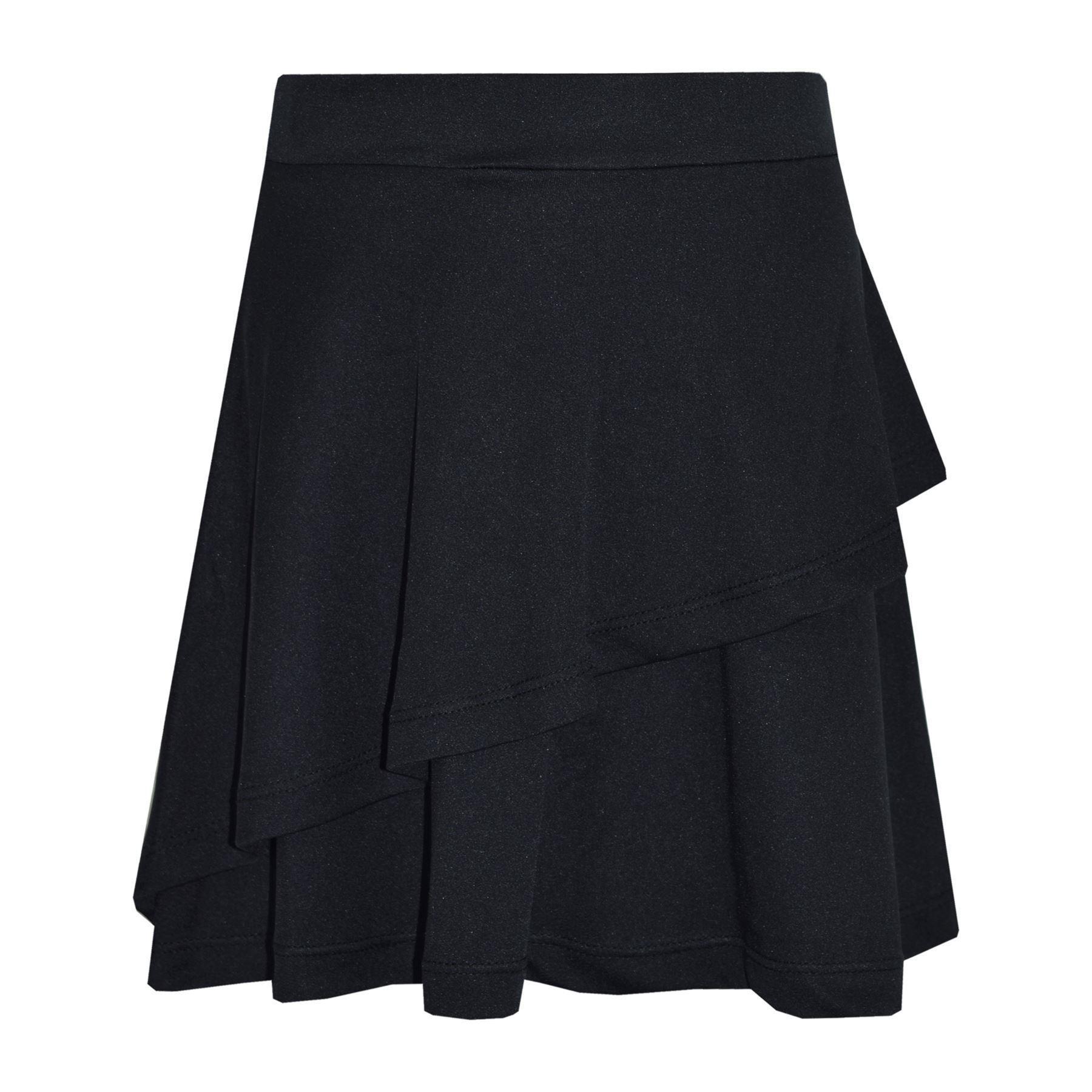 Kids Girls Crop Top And Fril Skirt Trendy Stylish Crew Neck Skater Skirt Set - Picture 14 of 41