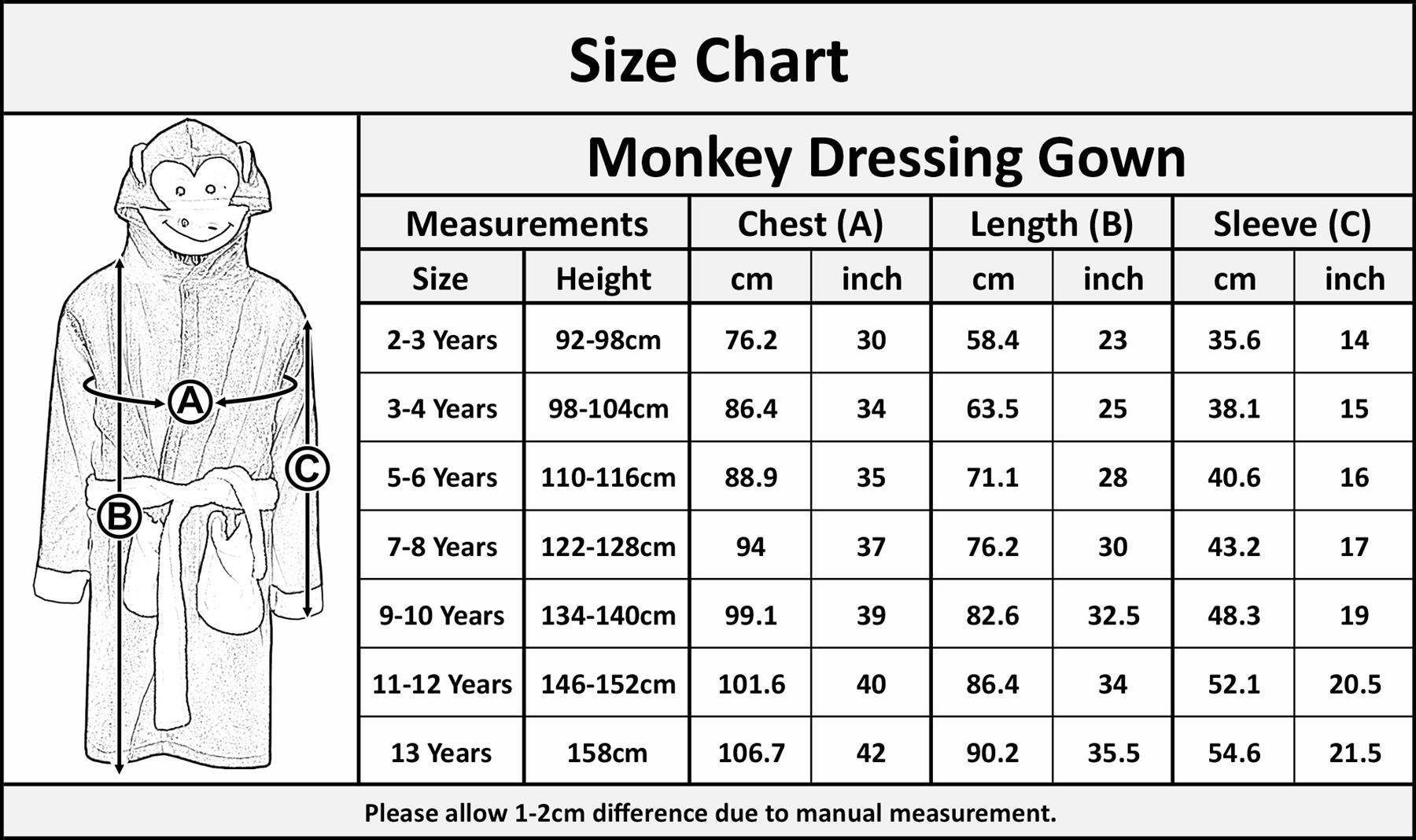 A2Z 4 Kids Super Soft 3D Animal Detail Dressing Gown Nightwear Hooded Robe 2-1 - Picture 65 of 154