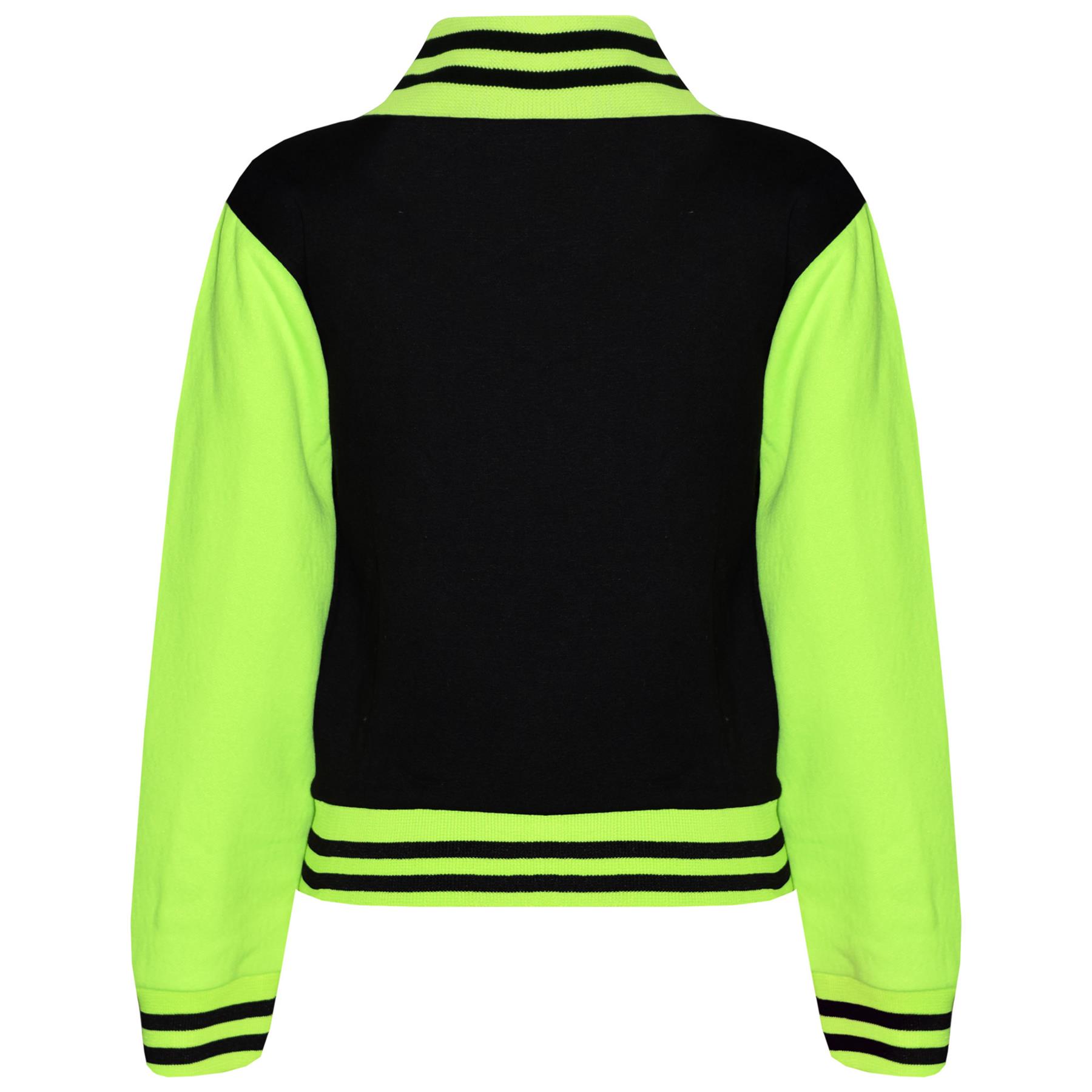 Kids B.B Plain Jacket Varsity Style Long Sleeve Coat Girls Boys Age 2-13 Years - Picture 26 of 106