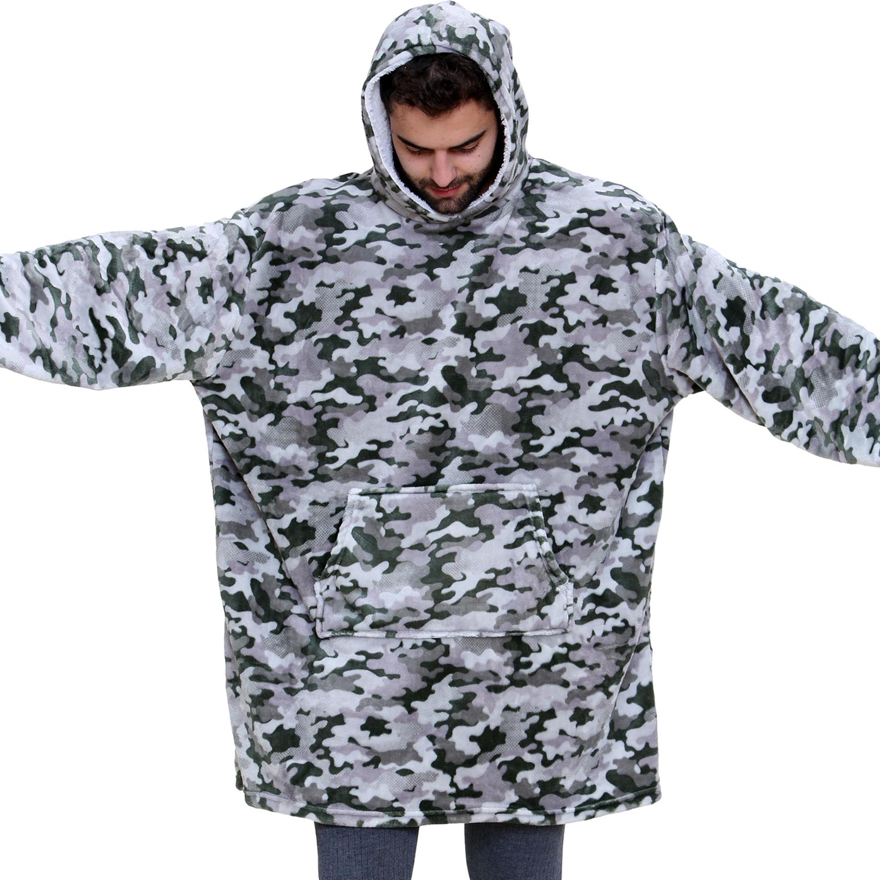 Unisex Hombres Damas Sudadera con Capucha de Gran Tamaño Animal Acurrucarse Manta Súper Suave Cálida Vellón - Imagen 19 de 104