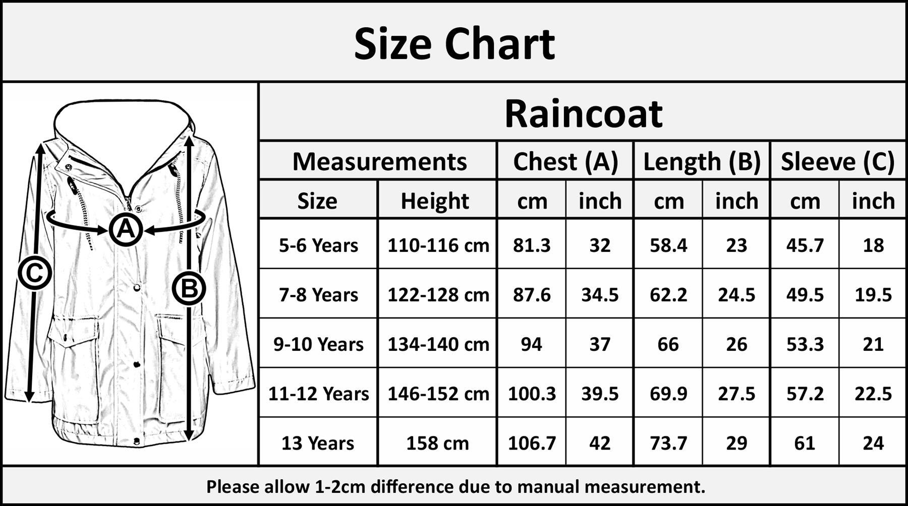 PU Raincoat Lilac Jacket Windbreaker Waterproof Parka Hooded Girls 5-13 Years - Picture 7 of 7