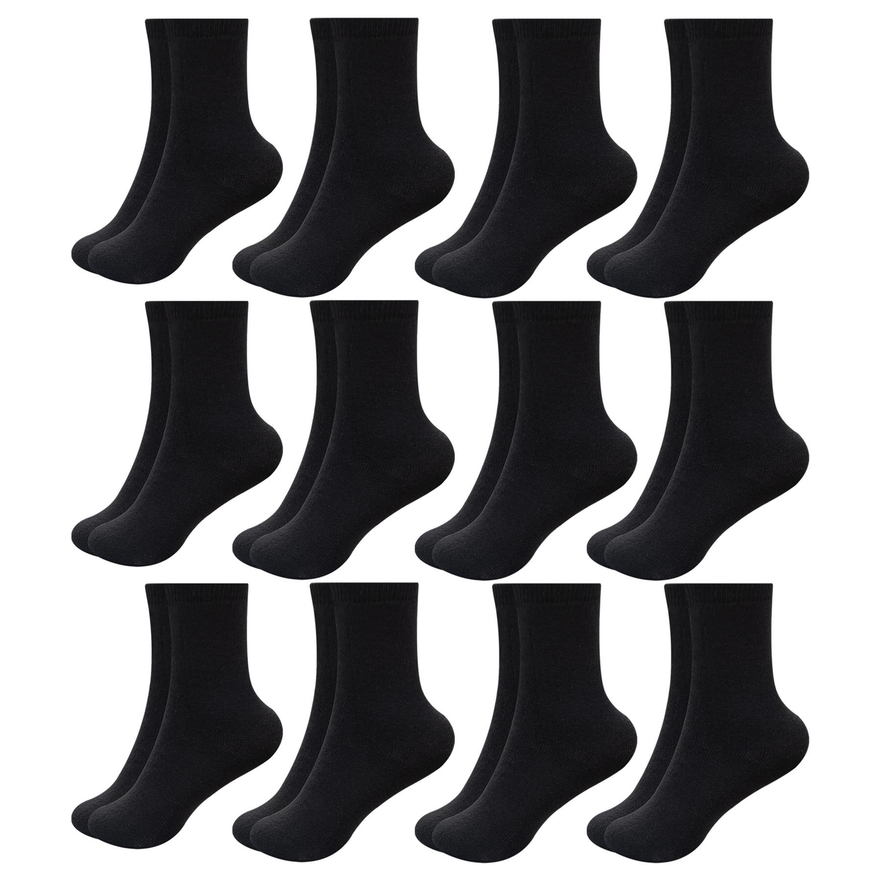 Kids Girls Boys 12 Pack Thermal Sock Winter Warm Thick Insulated Cosy Socks - Picture 3 of 4