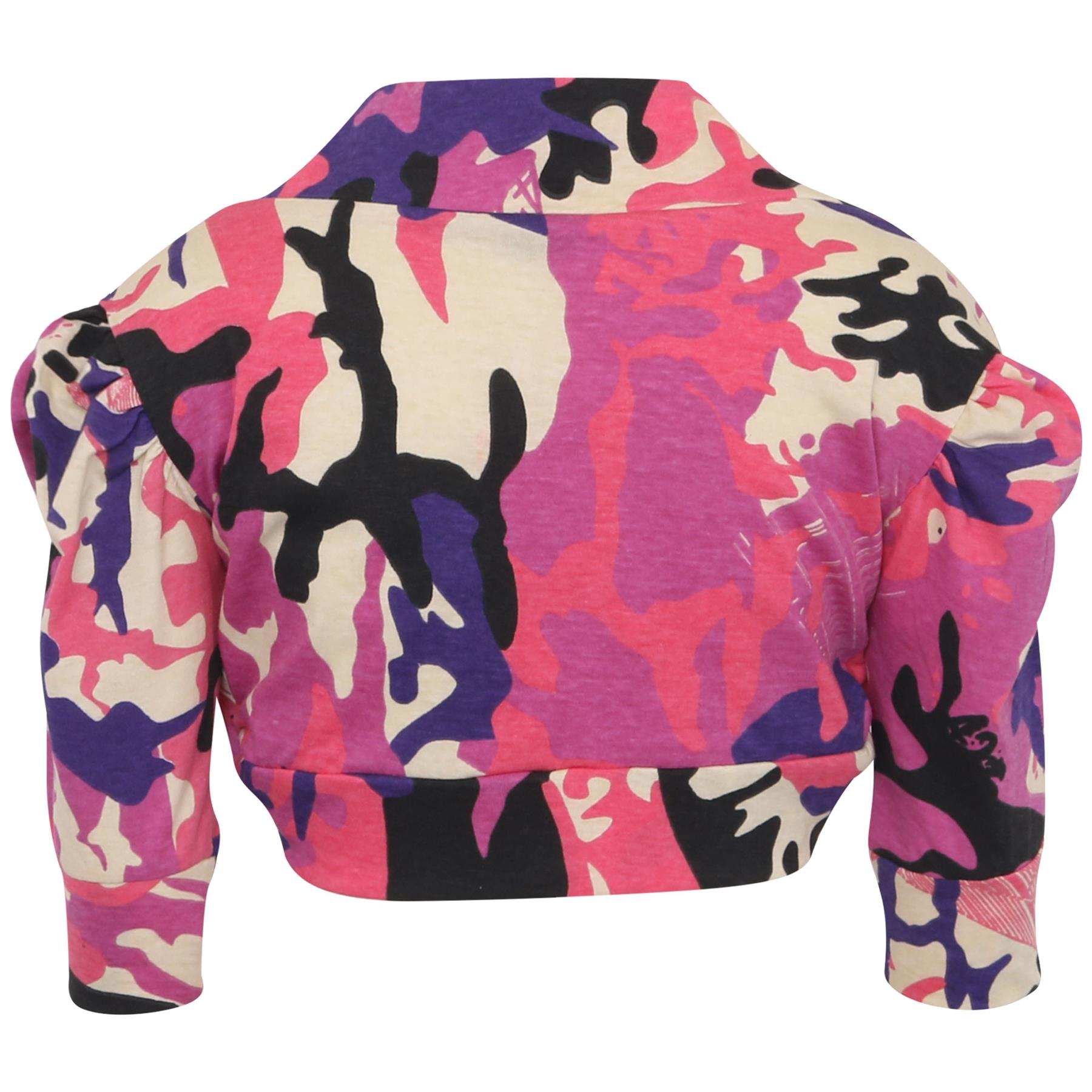 New Kids Girls Ruched Sleeve Stylish Shrug Bolero Cropped Cardigan 2-13 Years - Picture 11 of 51