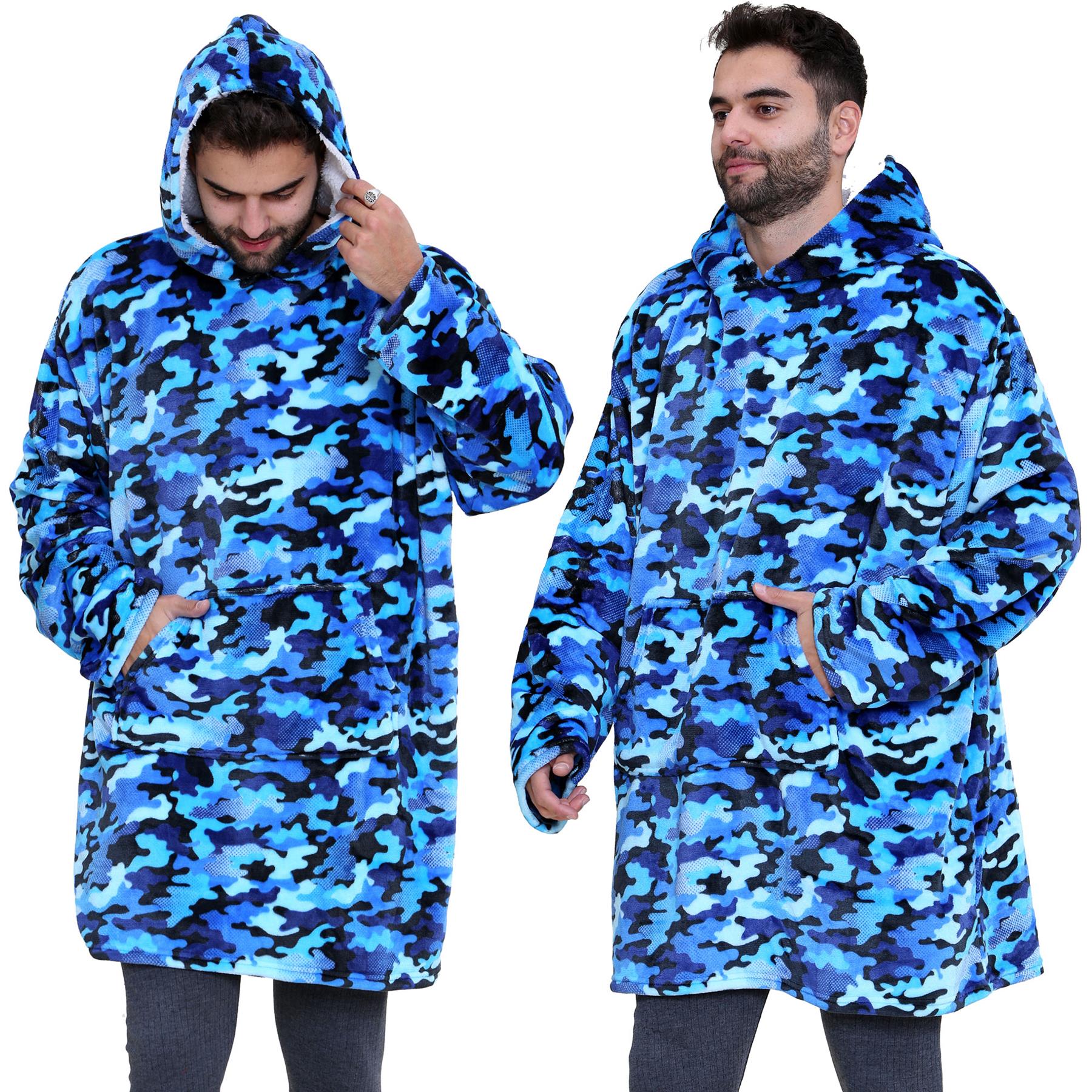 Unisex Hombres Damas Sudadera con Capucha de Gran Tamaño Animal Acurrucarse Manta Súper Suave Cálida Vellón - Imagen 15 de 104