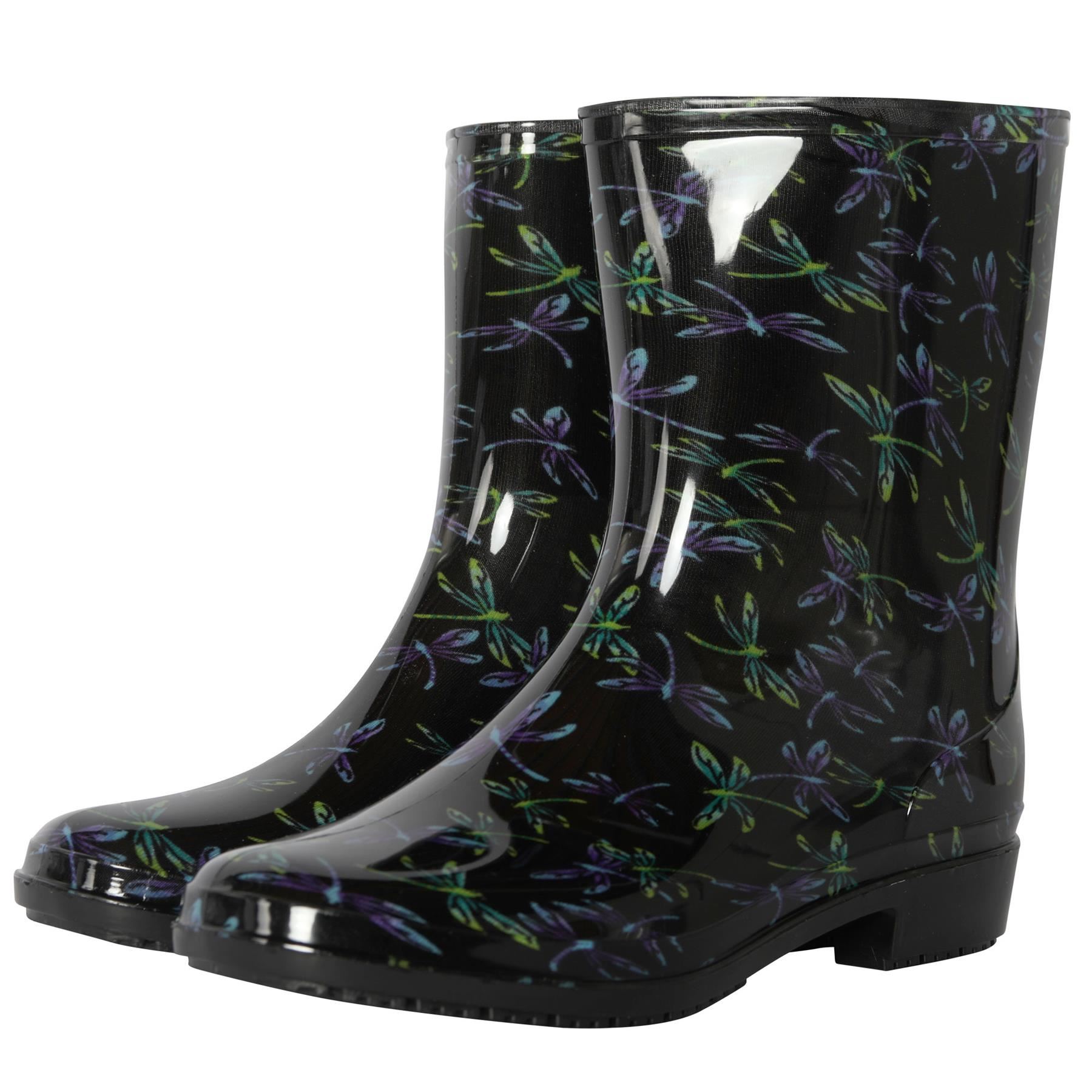 Ladies Anti-Skid Waterproof Rubber Wellies Lightweight Women Wellington Boots - Picture 8 of 30