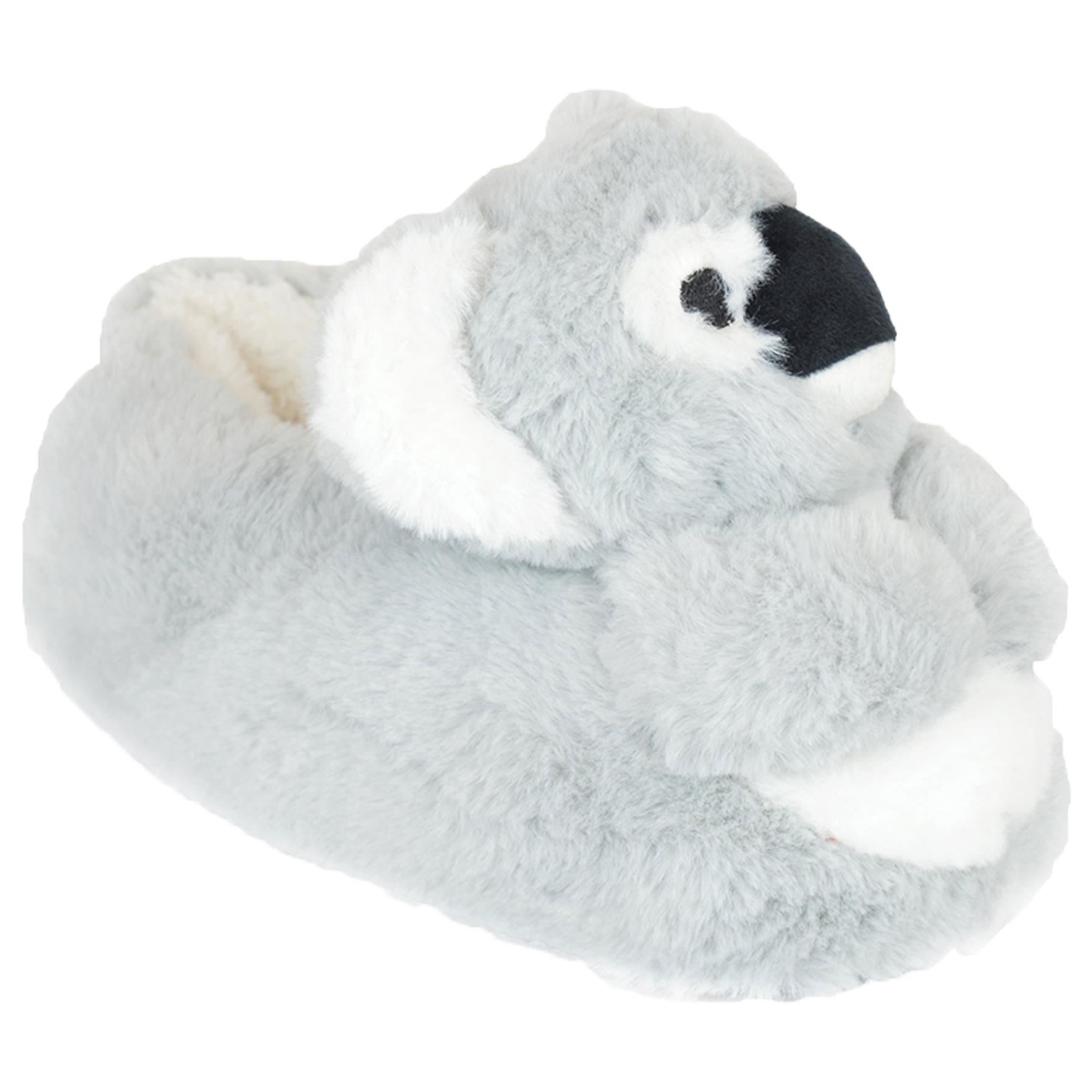 A2Z 4 Kids Boys Girls Cute Animal Slippers Non-Slip Winter Plush Warm Baby Shoes - Picture 6 of 24