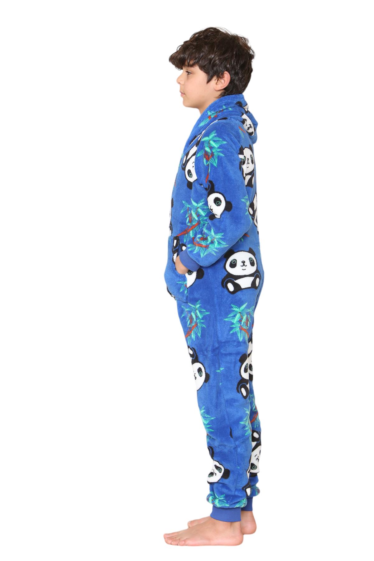 A2Z Onesie One Piece Pyjama Set Panda Print for Boys and Girls Childrens - Picture 8 of 9