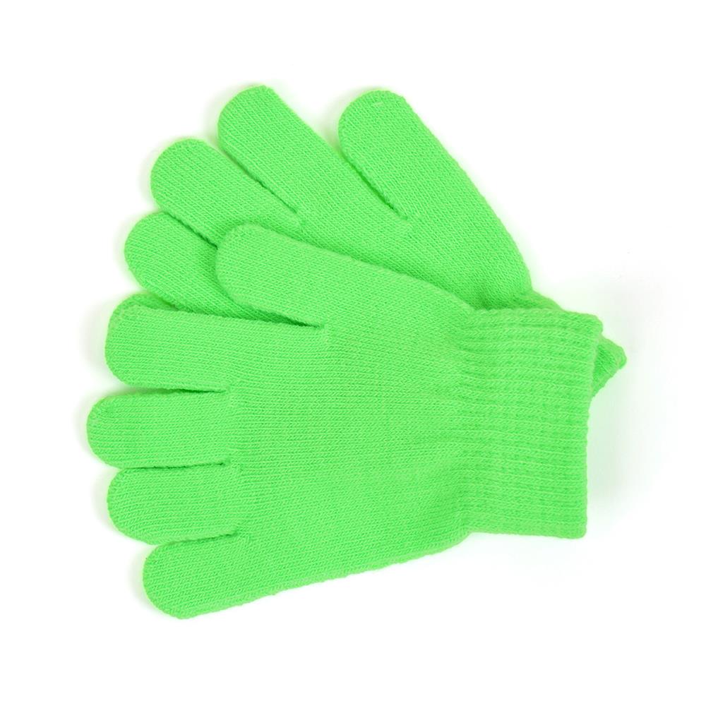 Kids 4 Pack Gloves Winter Warm Thermal Neon Magic Gloves One Size Fit Mitten - Picture 4 of 6