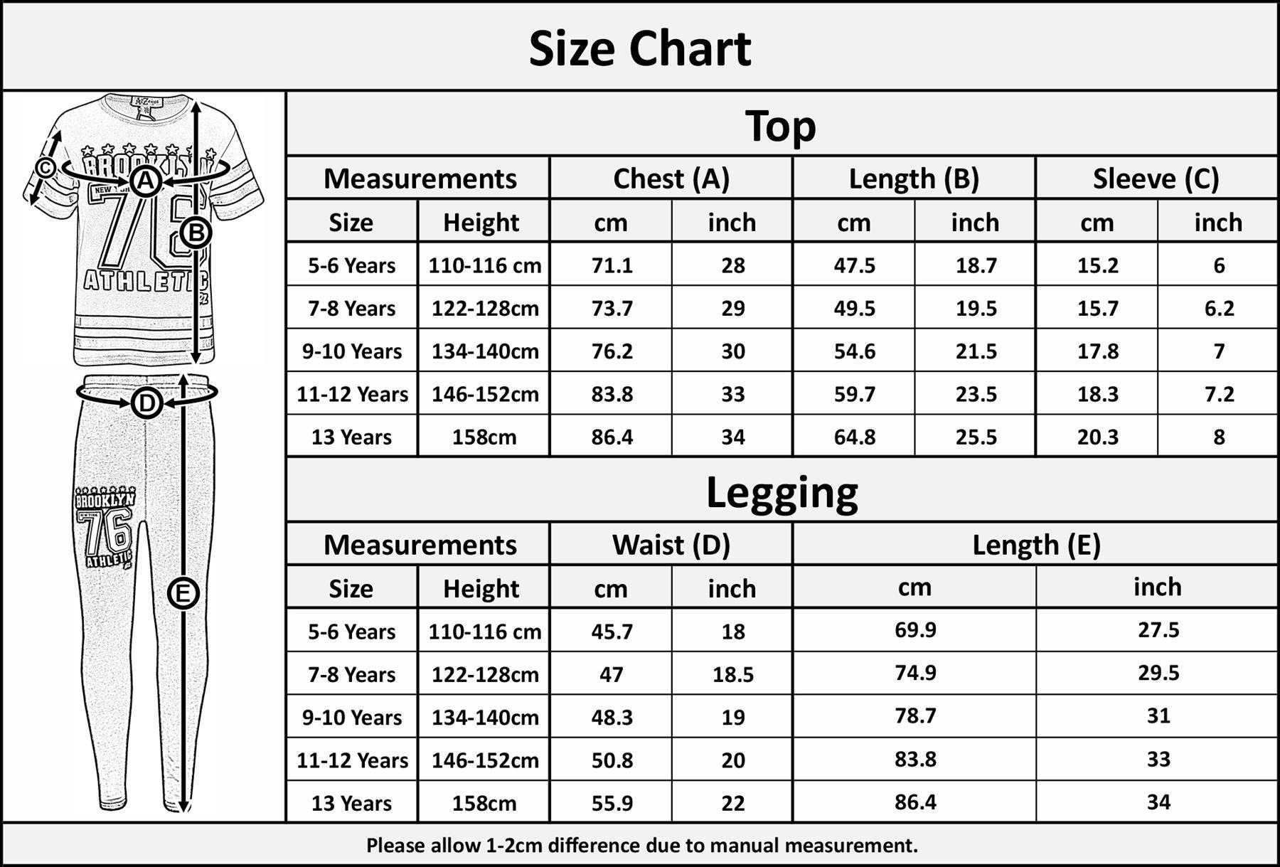 Kids Crop Top & Legging Set Active Wear Girls 5-13 Years - Picture 7 of 7