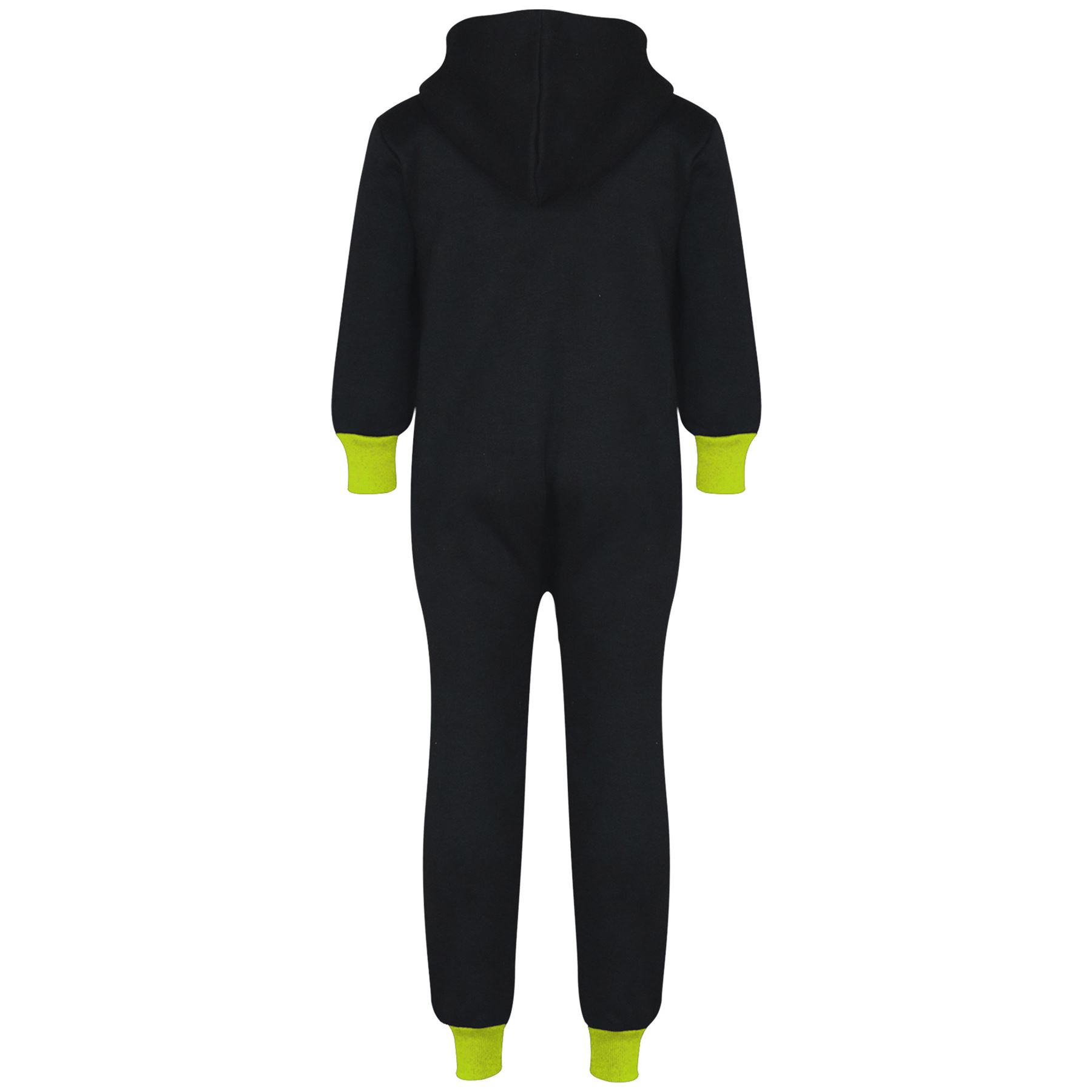 Kids Girls Boys A2Z Onesie One Piece Contrast Fleece Hoodie All In One Jumpsuit - Picture 23 of 66