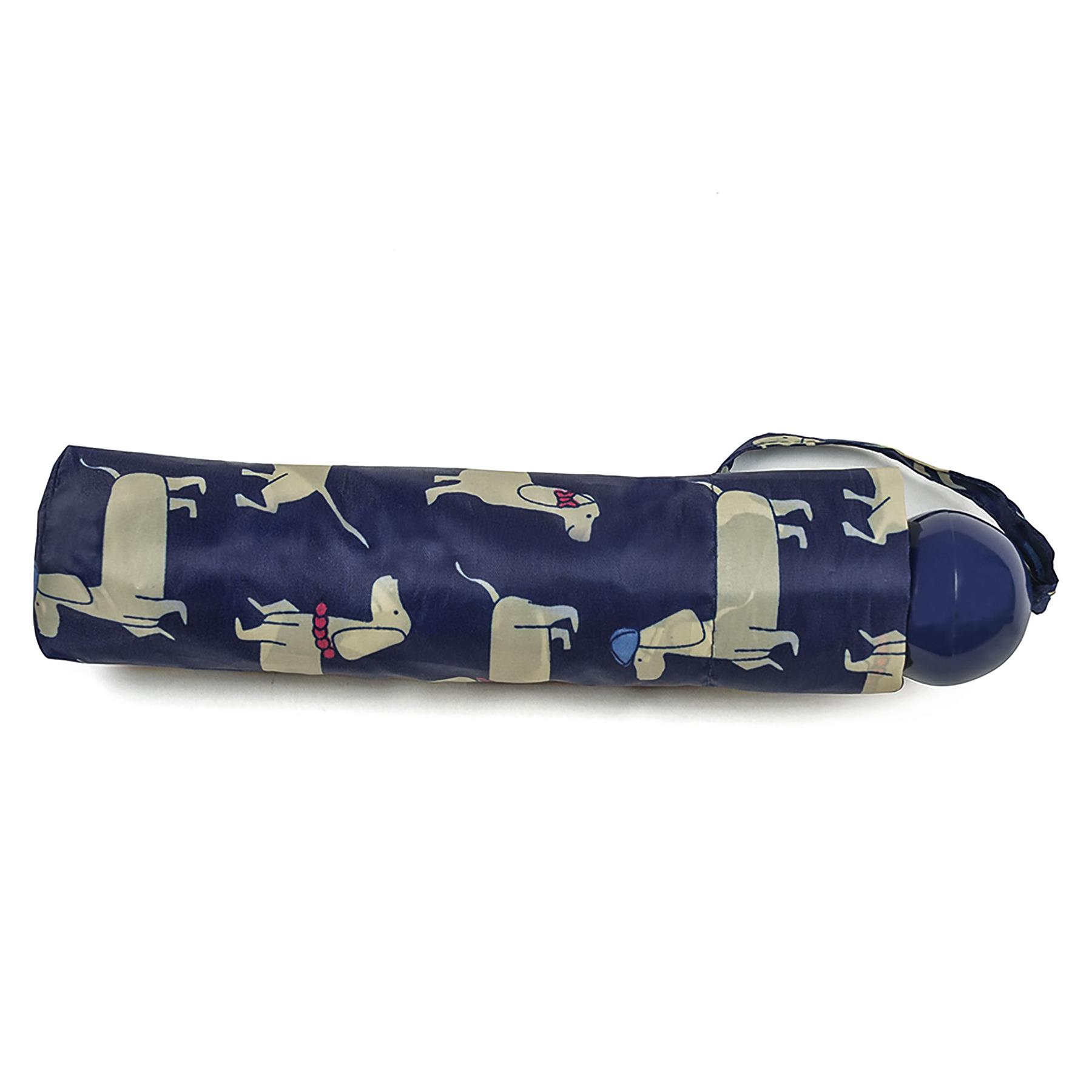 Ladies Supermini Folding Umbrella Sausage Dog AOP Weather Resist Compact Brolly - Picture 11 of 11