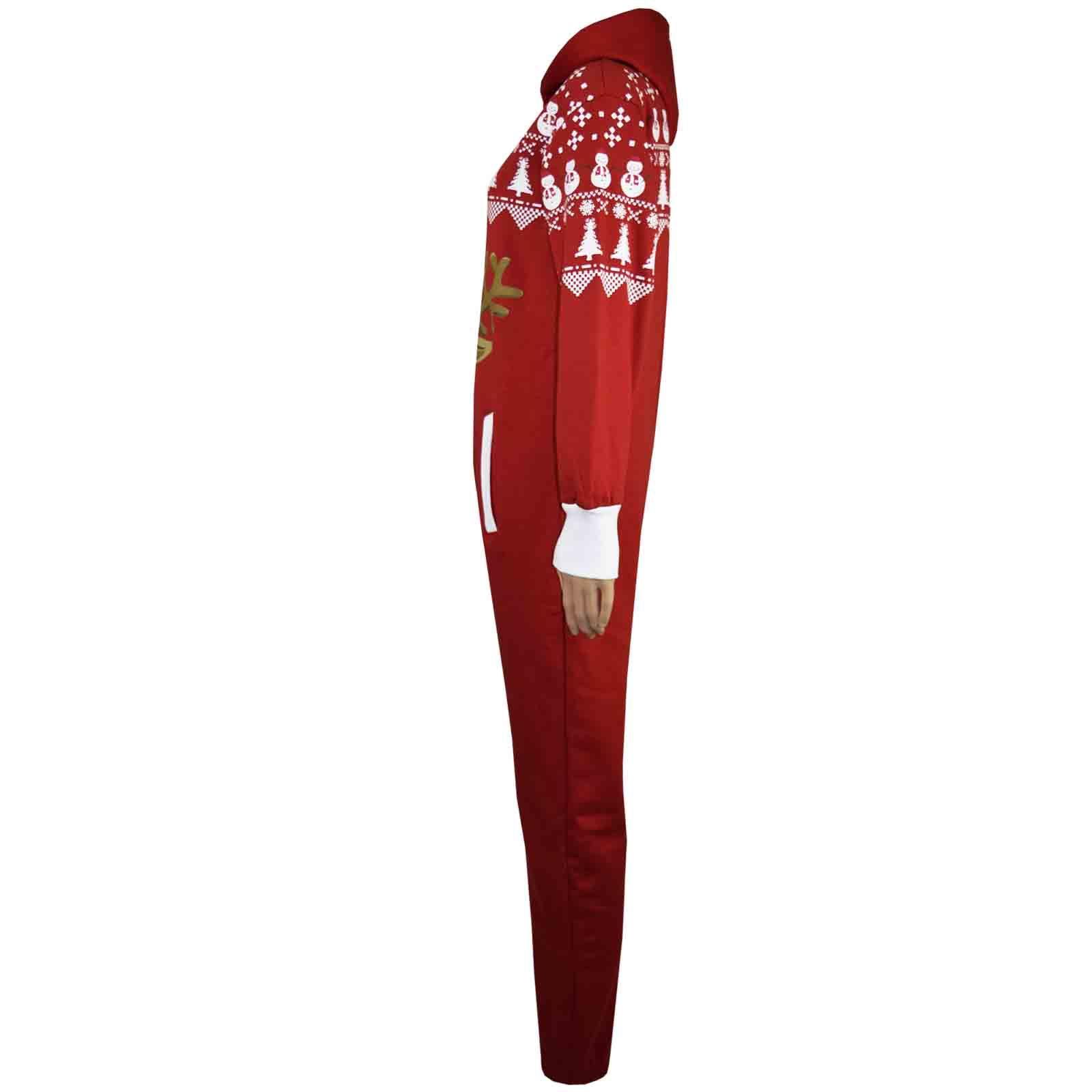 Kids Girls Boy Novelty Christmas Reindeer Fleece A2Z Onesie One Piece Jumpsuit - Picture 10 of 13