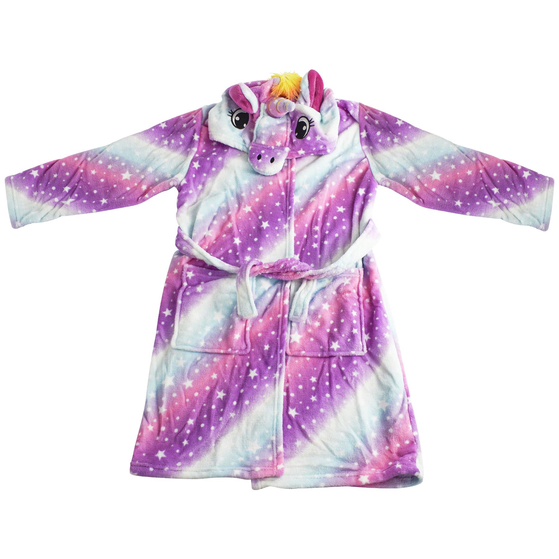 A2Z 4 Kids Super Soft 3D Animal Detail Dressing Gown Nightwear Hooded Robe 2-1 - Picture 82 of 154