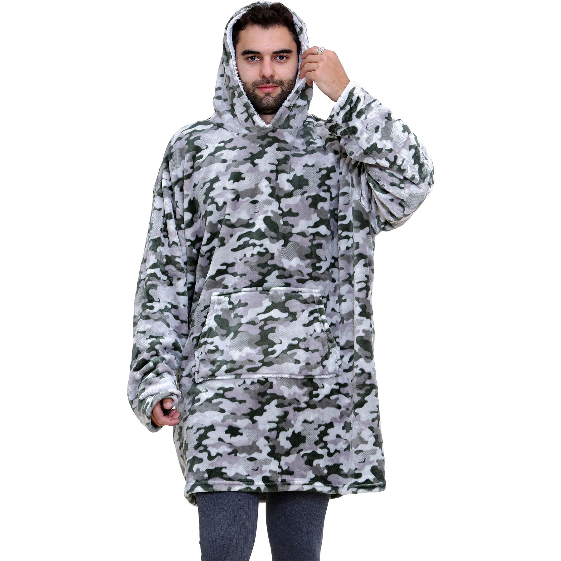 Unisex Hombres Damas Sudadera con Capucha de Gran Tamaño Animal Acurrucarse Manta Súper Suave Cálida Vellón - Imagen 17 de 104