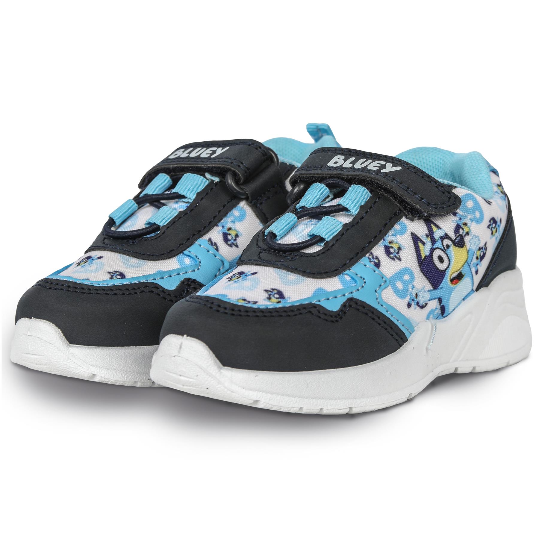 Bluey Boys Trainers Official Character Shoes for Kids Black 