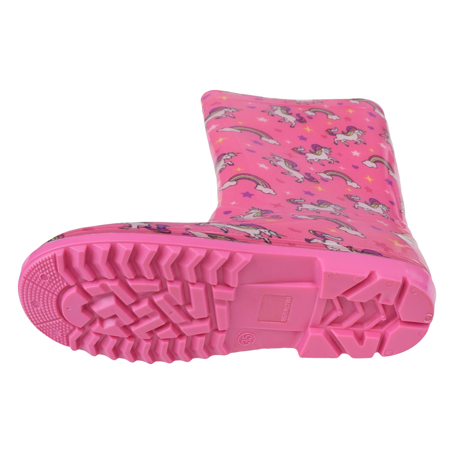 Niños Niñas Wellington Botas de Agua Antideslizantes Impermeables Ligeras Botas de Lluvia - Imagen 7 de 8