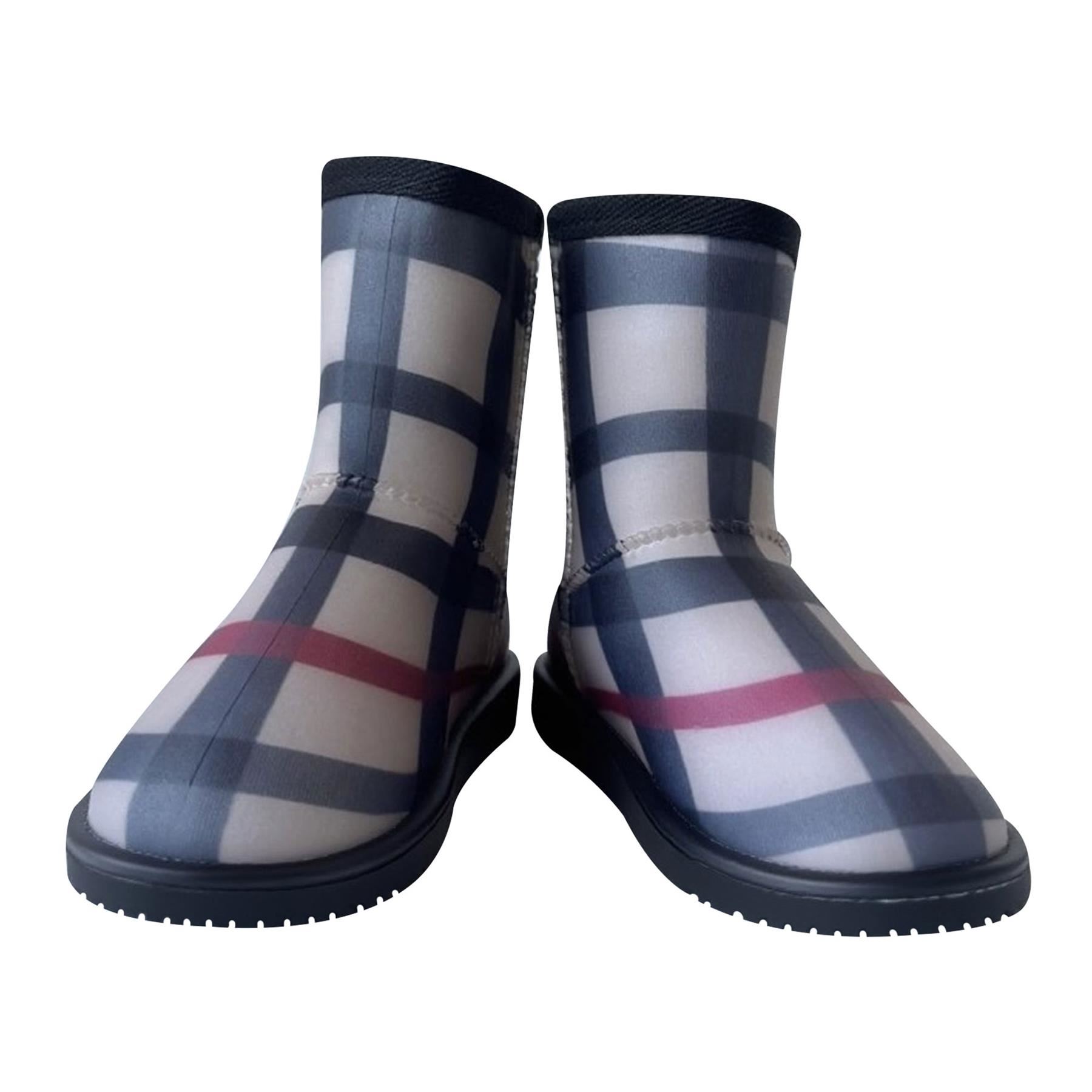 A2Z Mädchen Damen karierte warme Stiefel PVC passend zu Mama & Tochter Regenstiefel - Bild 4 von 7