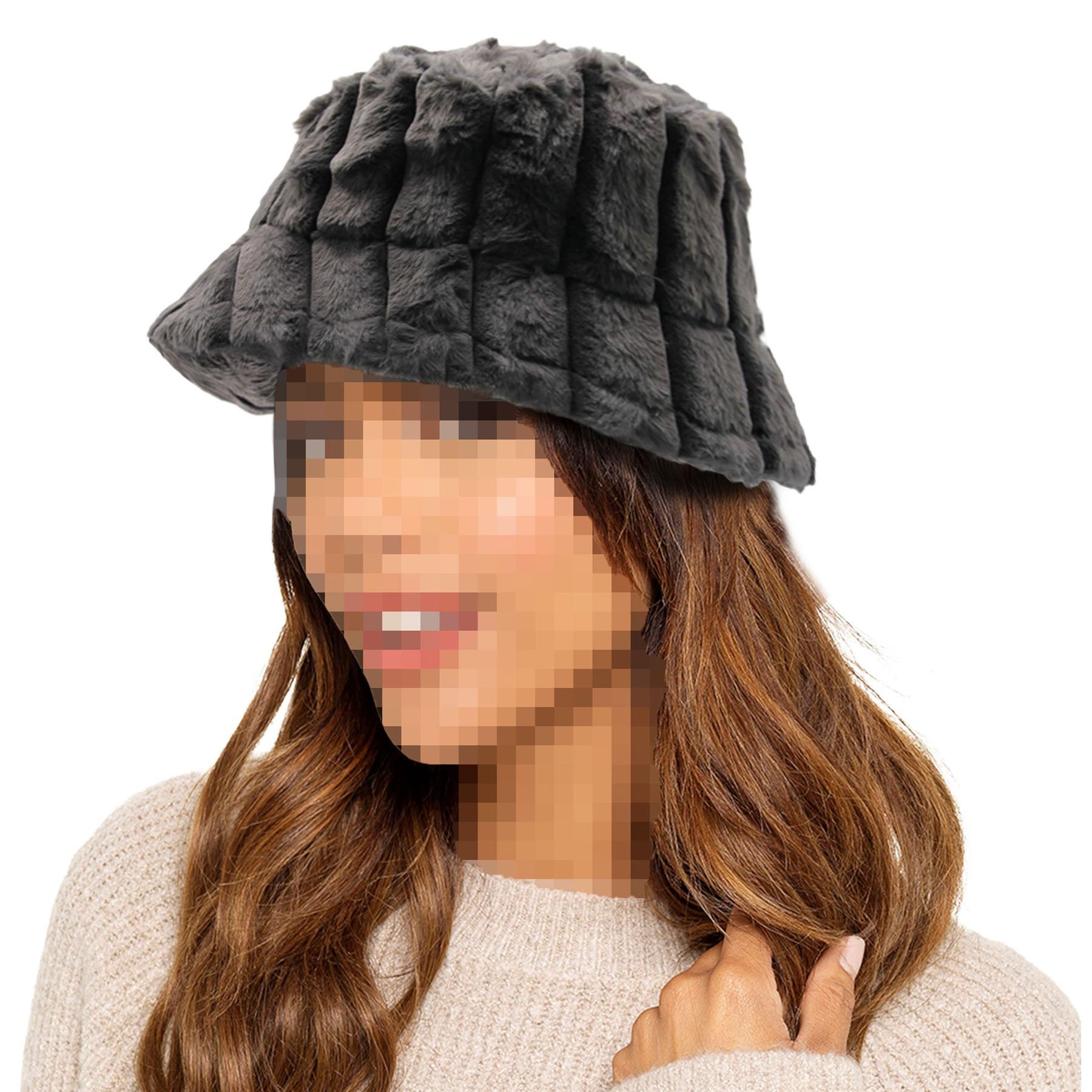 Sears Fashions Vintage Faux Fur Bucket Hat Black Winter Warm Cozy‎ Union made Black Faux Fur Wide Brim Hat – Luxury Shiny Faux Fur Hat  main image 4