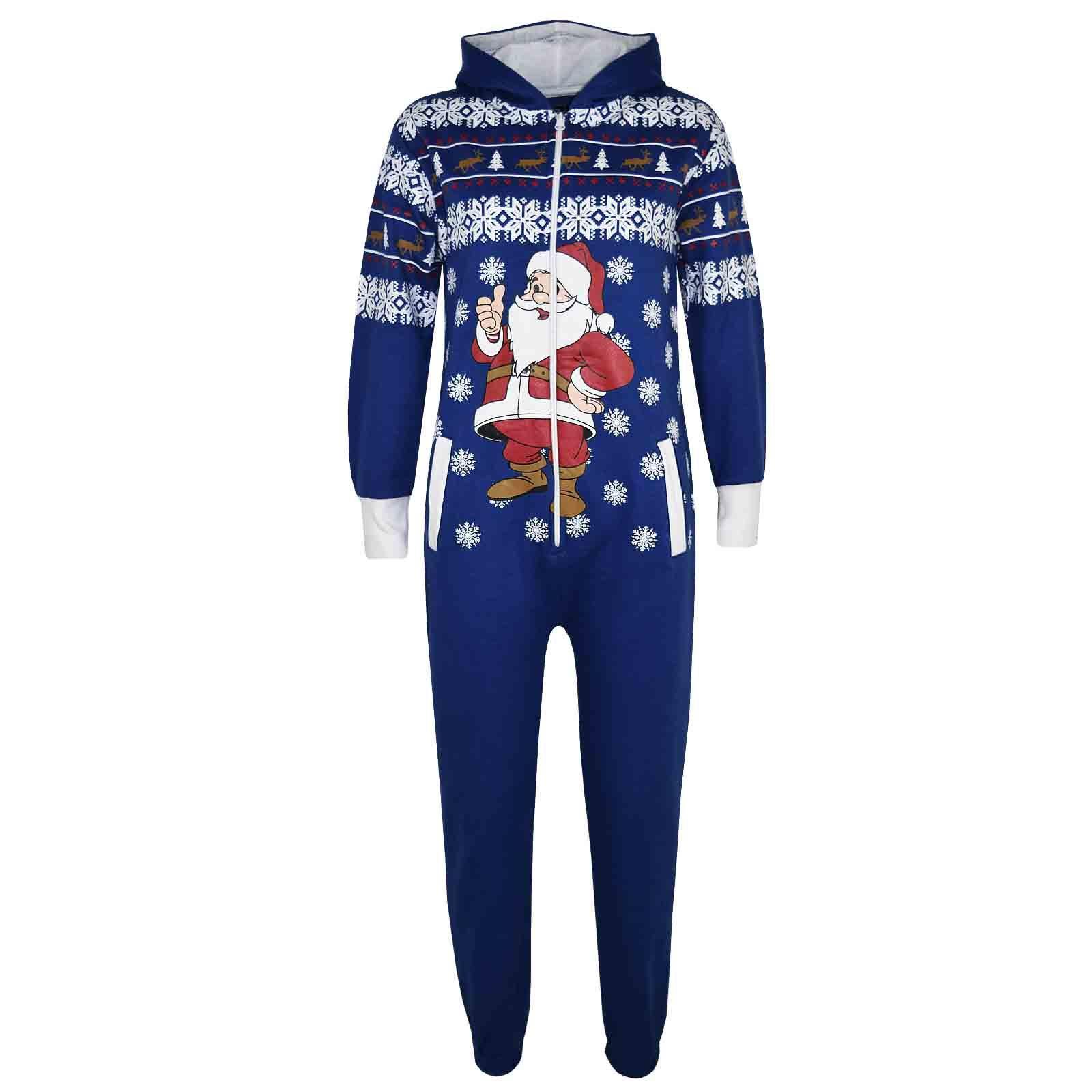 Kids Girls Boys Novelty Christmas Santa Fleece A2Z Onesie One Piece Jumpsuit - Picture 9 of 10