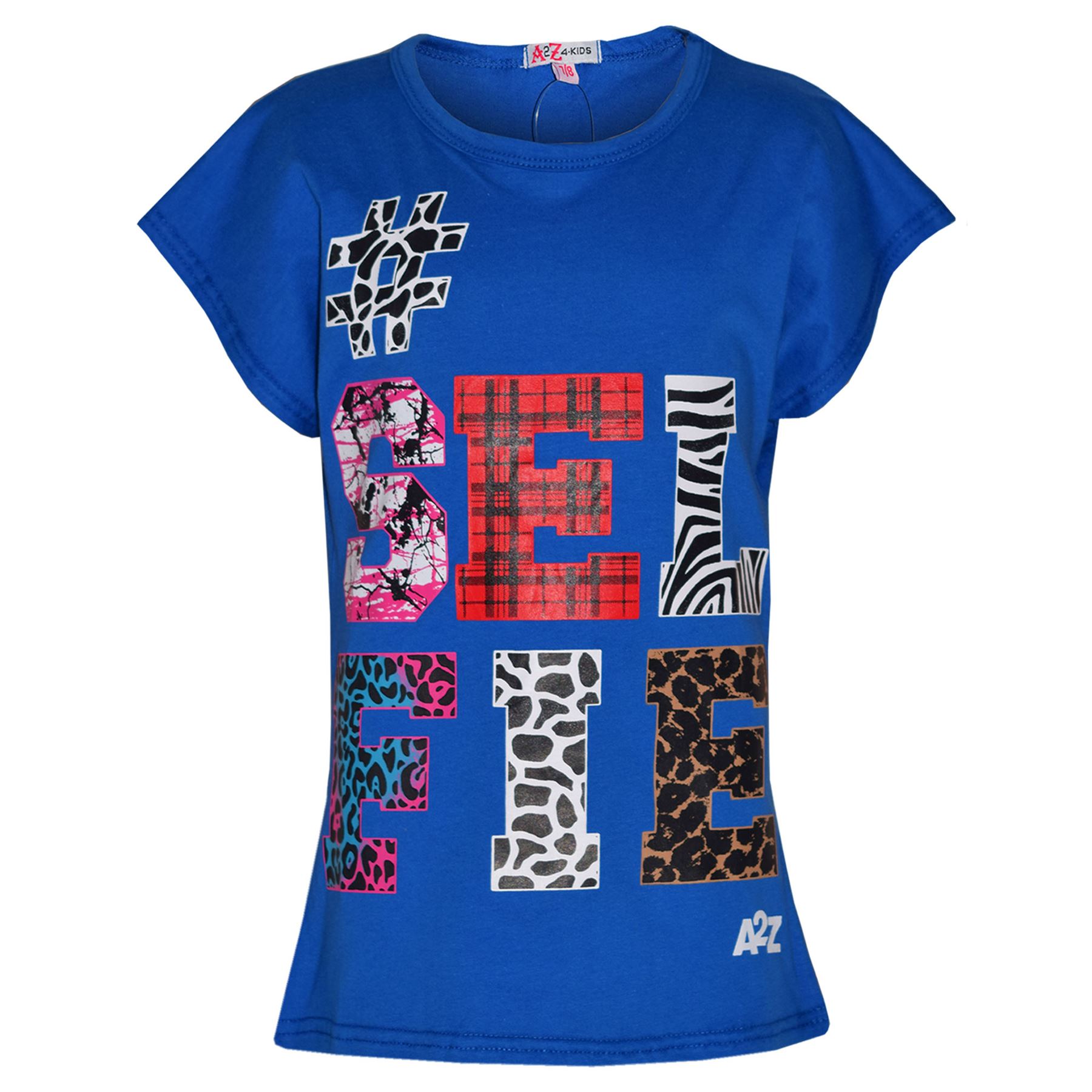 A2Z 4 Kids Girls 98 Print Crop Top - Stylish Fashion T-Shirt For 7-13 Years, White